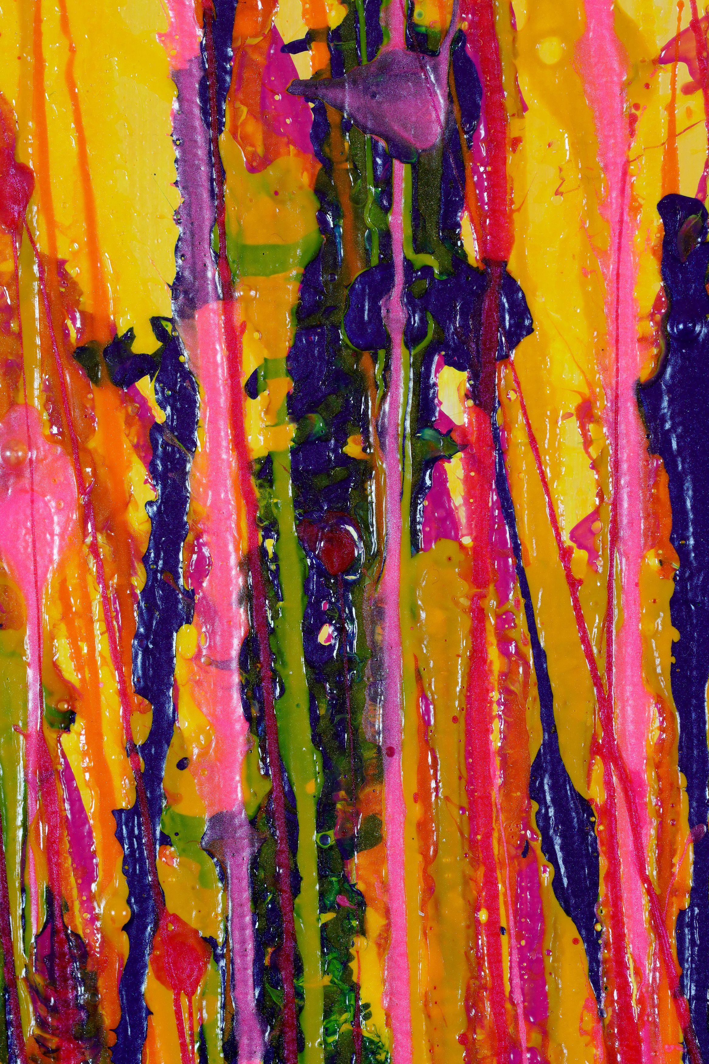 Ultra radiant fire spectra, Painting, Acrylic on Canvas For Sale 1