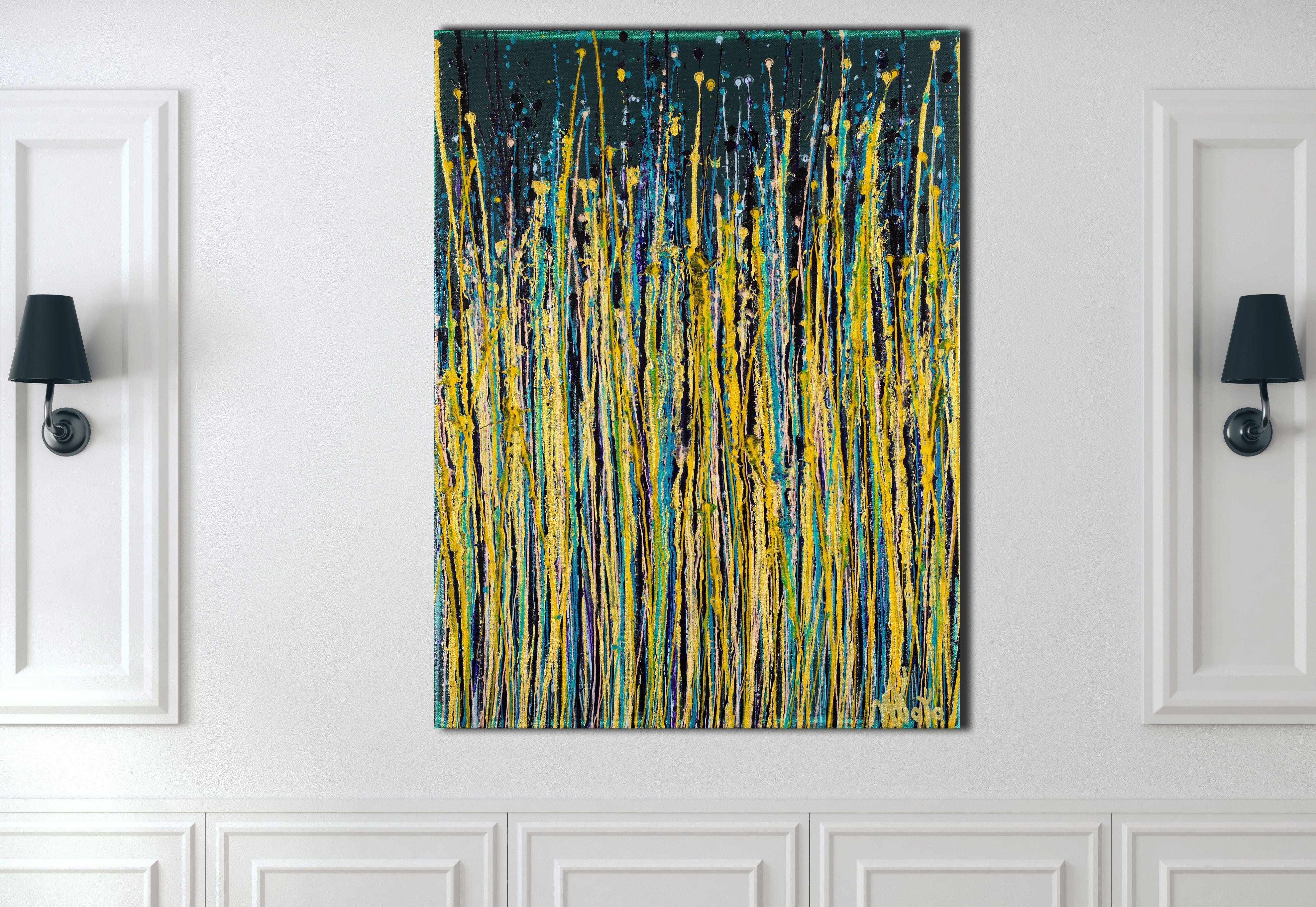 Spettri della foresta ultra radiosa, Pittura, Acrilico su tela in vendita 1