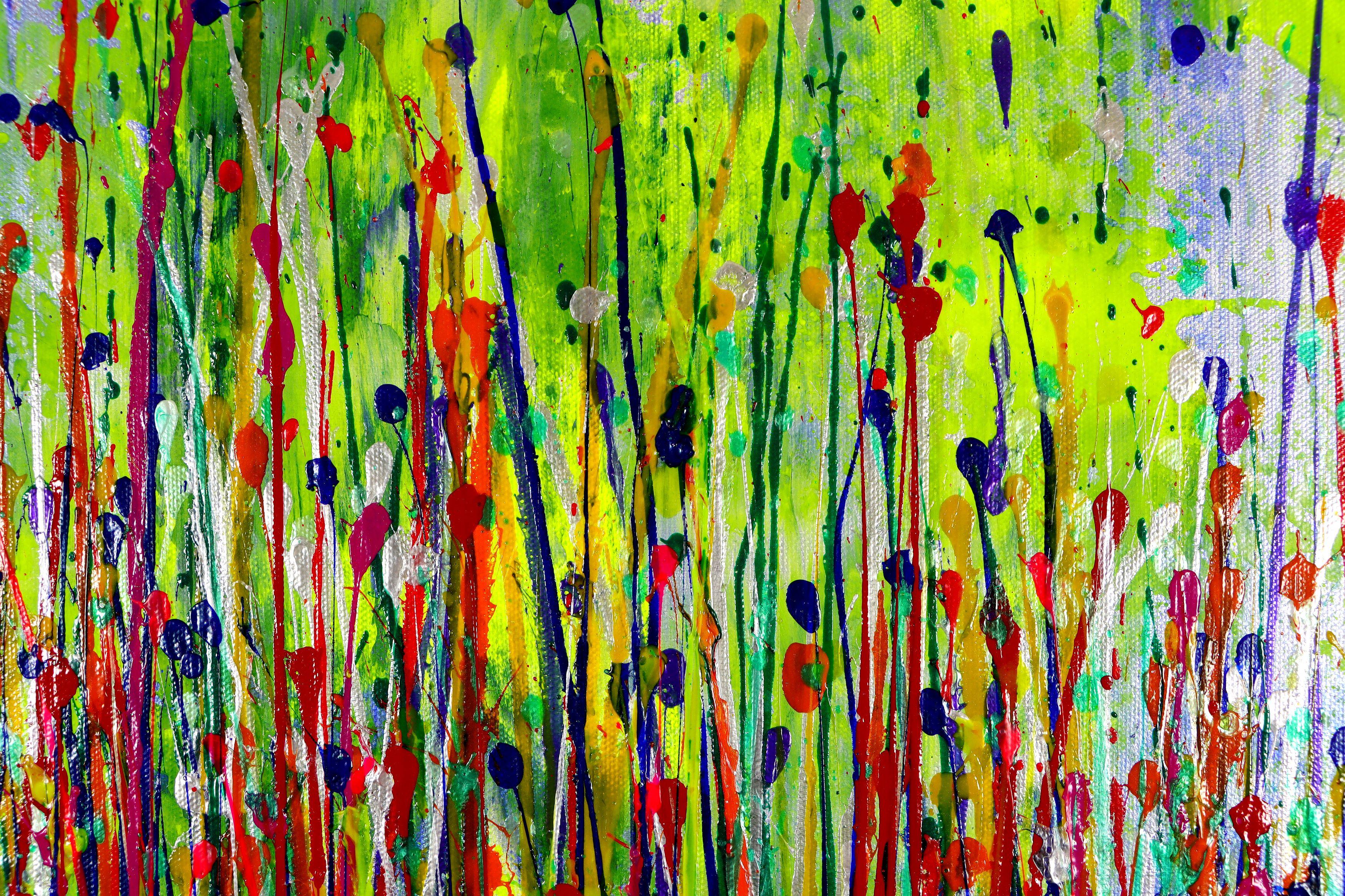 Ultra radiant tropical spectra, Painting, Acrylic on Canvas For Sale 1