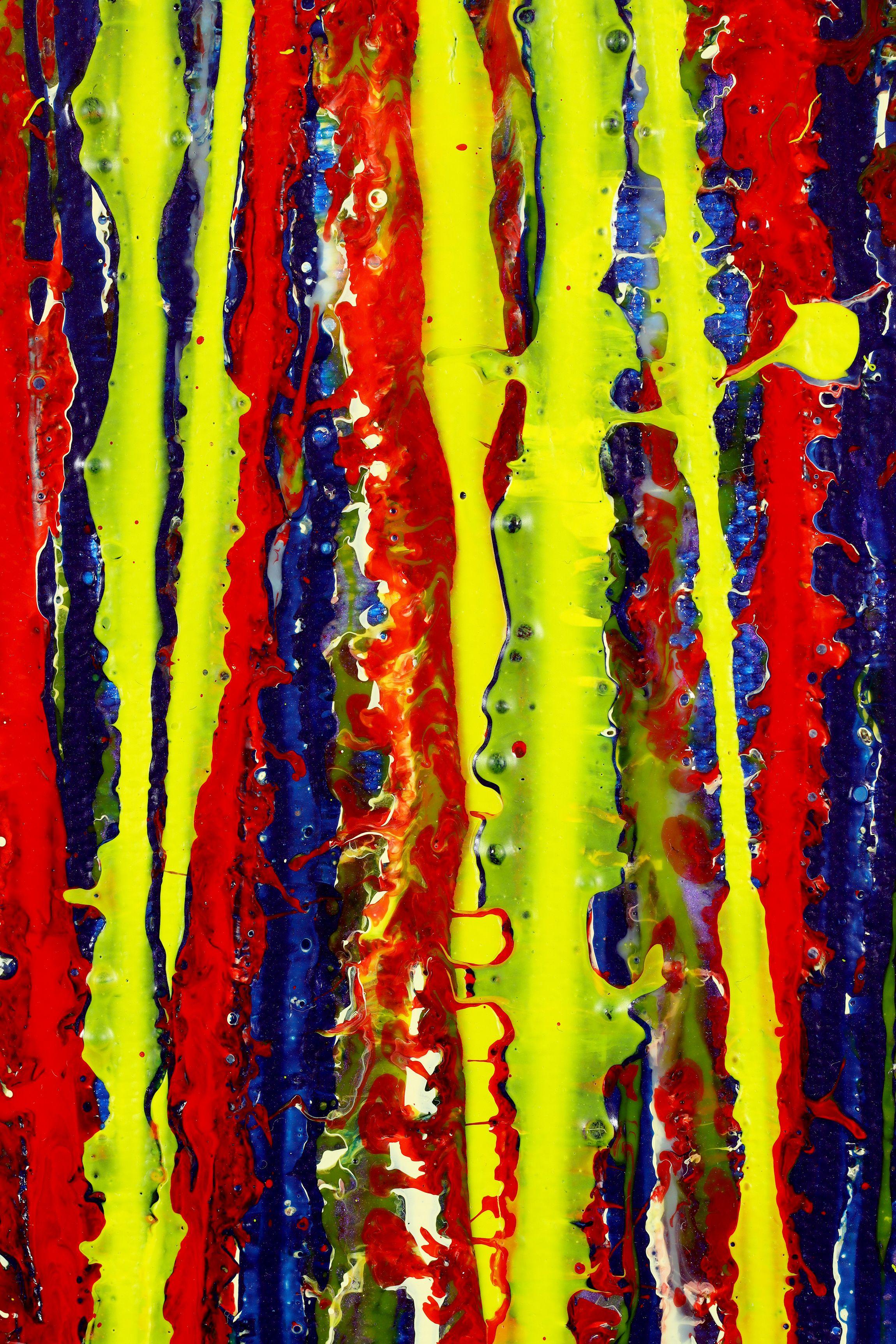 Sotto l'Aurora (Tra le frequenze) 2, Pittura, Acrilico su tela - Abstract Painting Nero di Nestor Toro