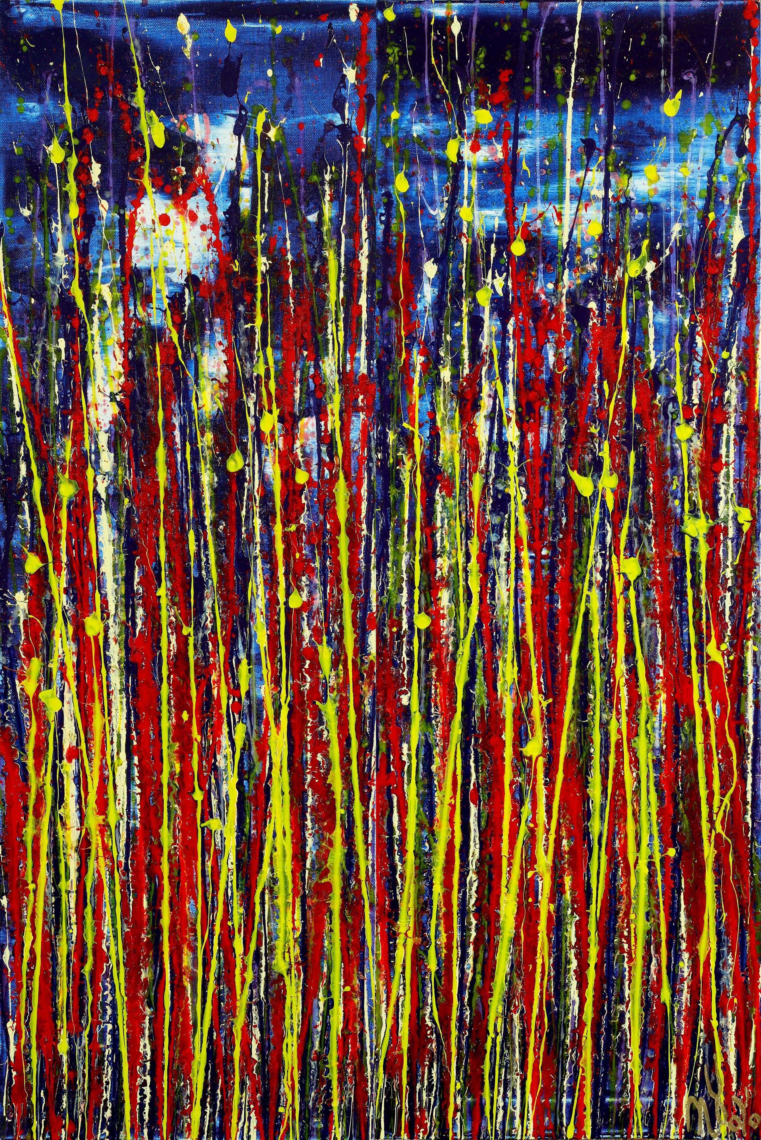 Abstract Painting di Nestor Toro - Sotto l'Aurora (Tra le frequenze) 2, Pittura, Acrilico su tela