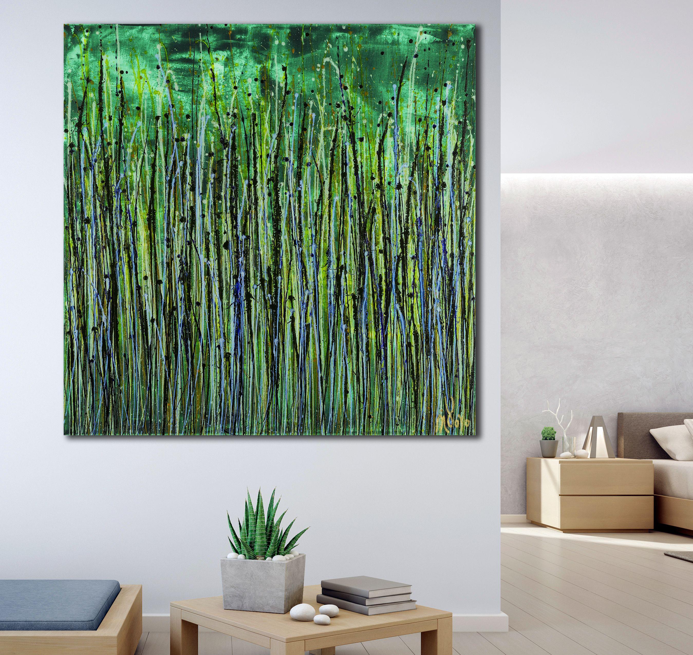 Under the northern lights, Painting, Acrylic on Canvas For Sale 1