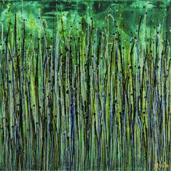 Under the northern lights, Painting, Acrylic on Canvas