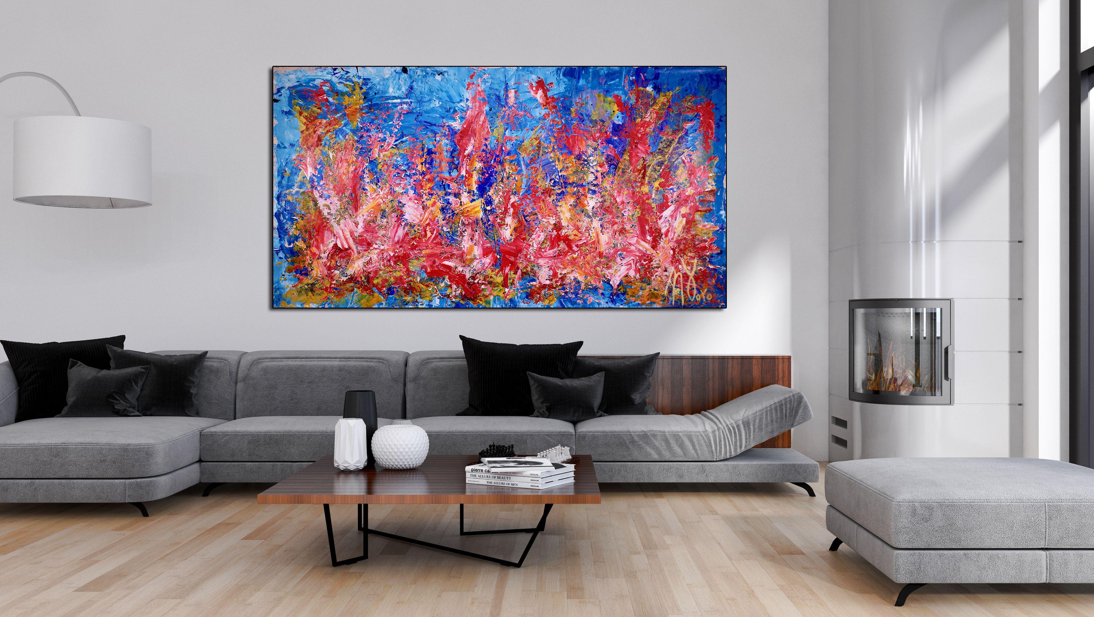 Un'opera vibrante e dettagliata, con una fusione di colori audace, molte sgocciolature e grandi pennellate di spatola... Praticamente tutto ciò che amo in un dipinto!!! Questo quadro trasmette movimento ed energia, oltre a molta luce e rapidi