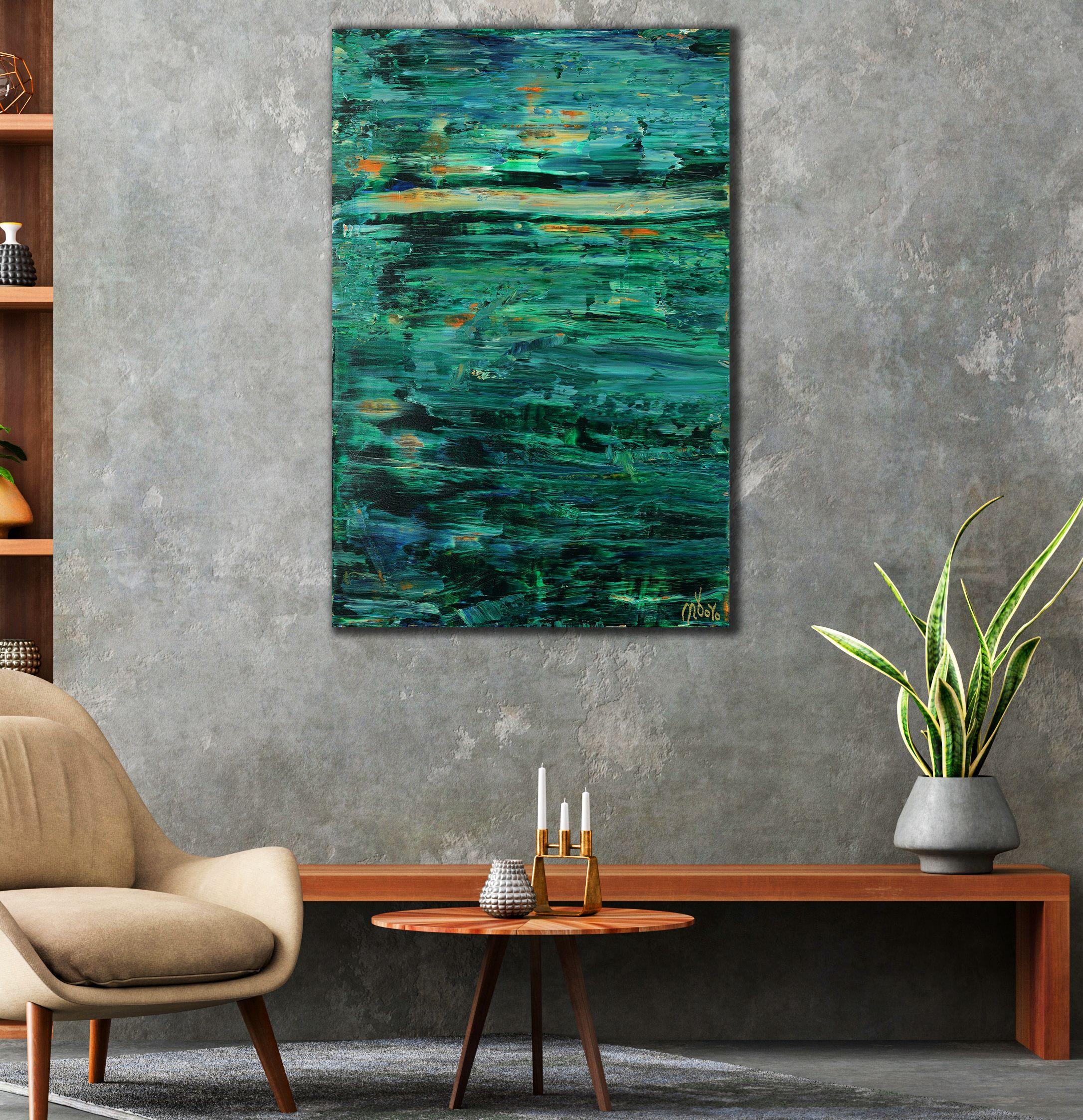 Unterwasser Serenity, Gemälde, Acryl auf Leinwand – Painting von Nestor Toro