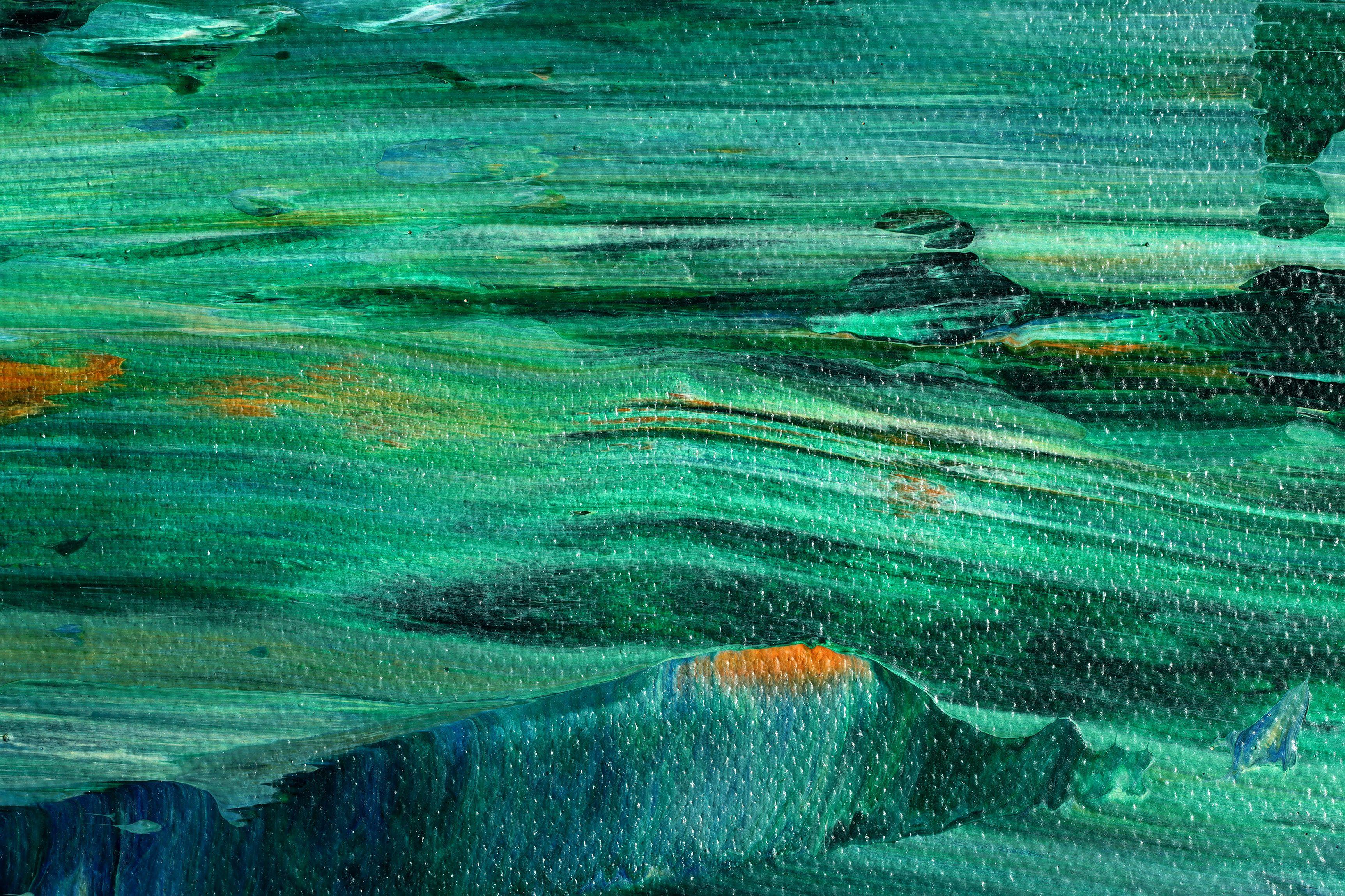 Unterwasser Serenity, Gemälde, Acryl auf Leinwand (Blau), Abstract Painting, von Nestor Toro