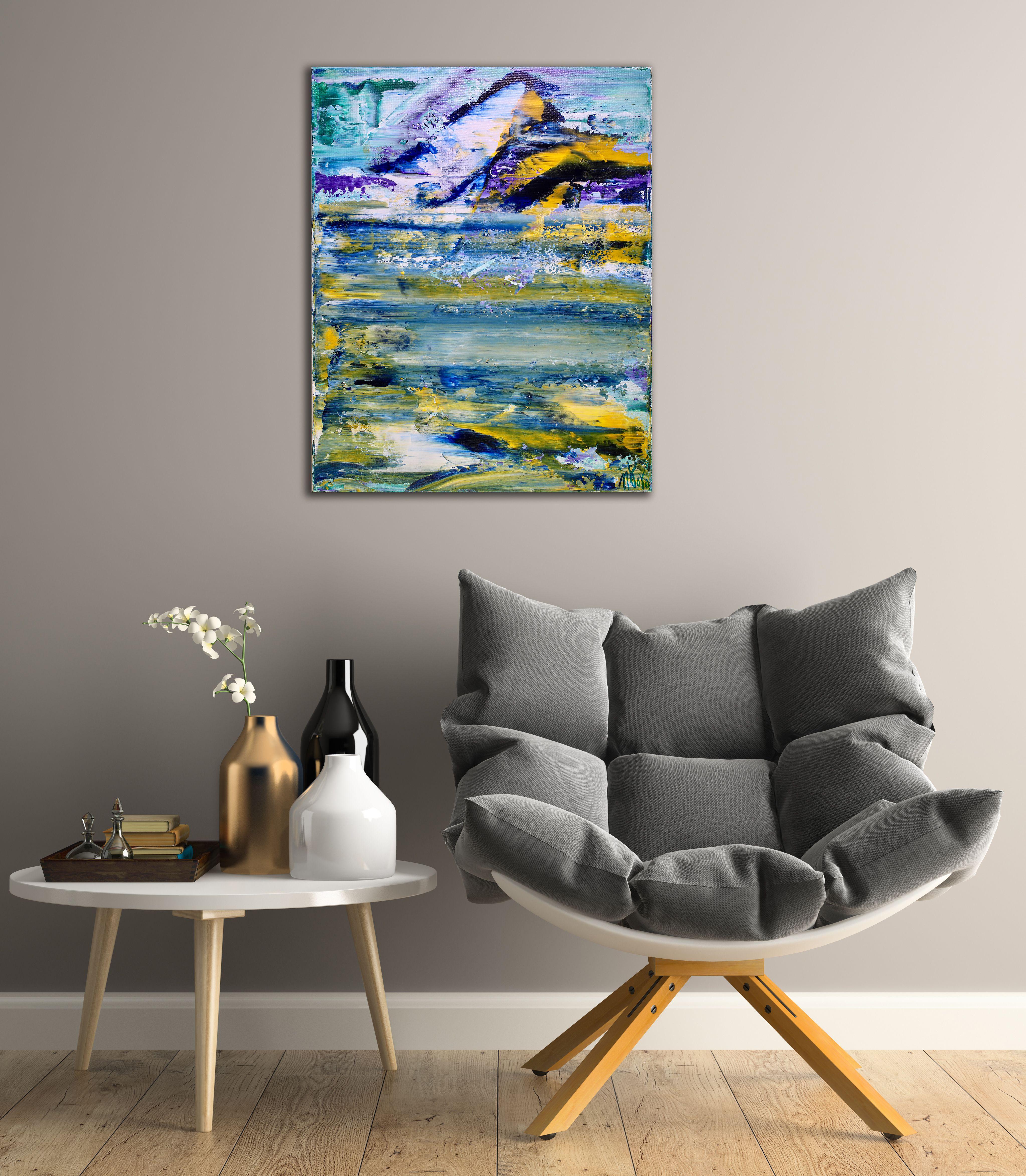 Turbolenza inaspettata 3, Pittura, Acrilico su tela - Painting di Nestor Toro