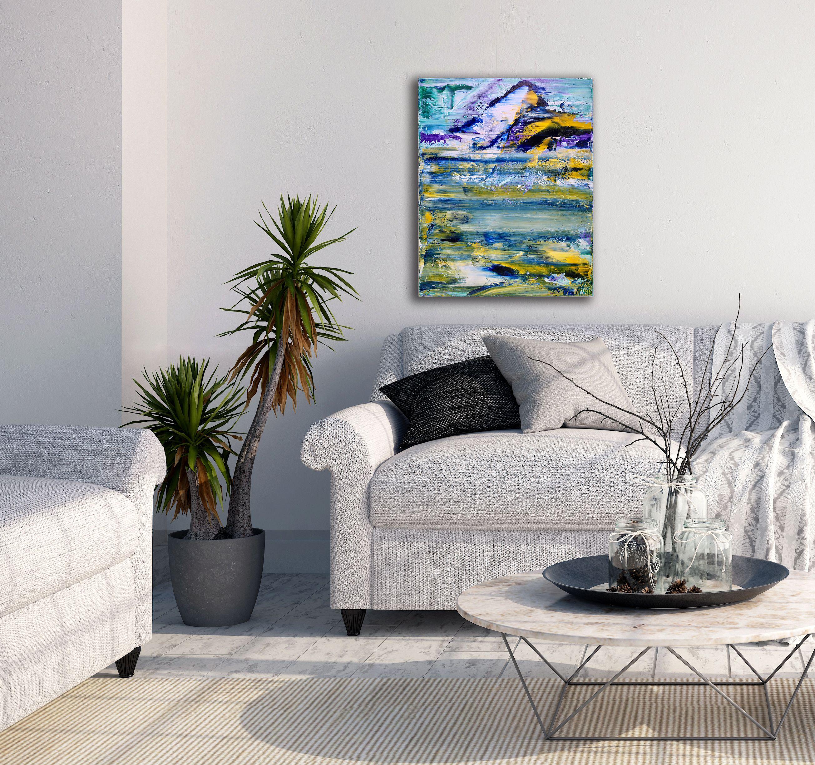 Turbolenza inaspettata 3, Pittura, Acrilico su tela - Painting Astratto di Nestor Toro
