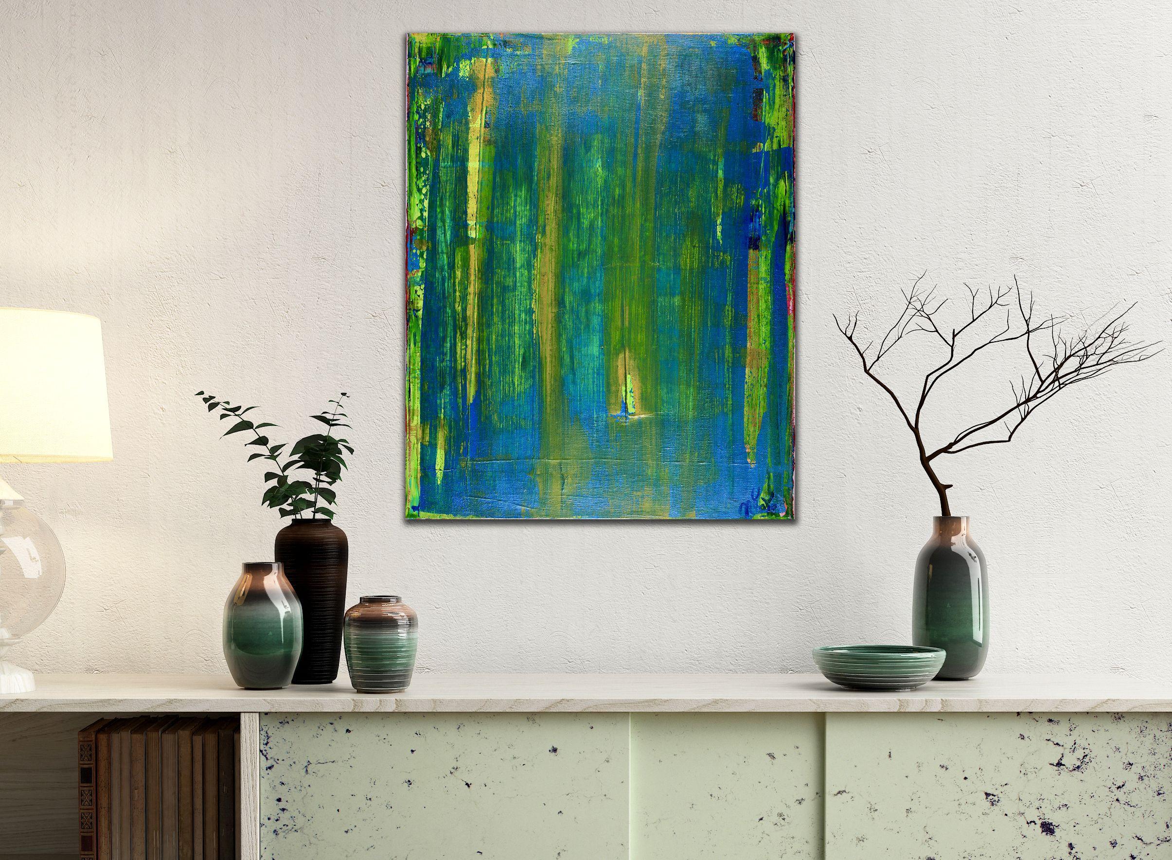 Oggetto lontano sconosciuto, Pittura, Acrilico su tela - Painting di Nestor Toro