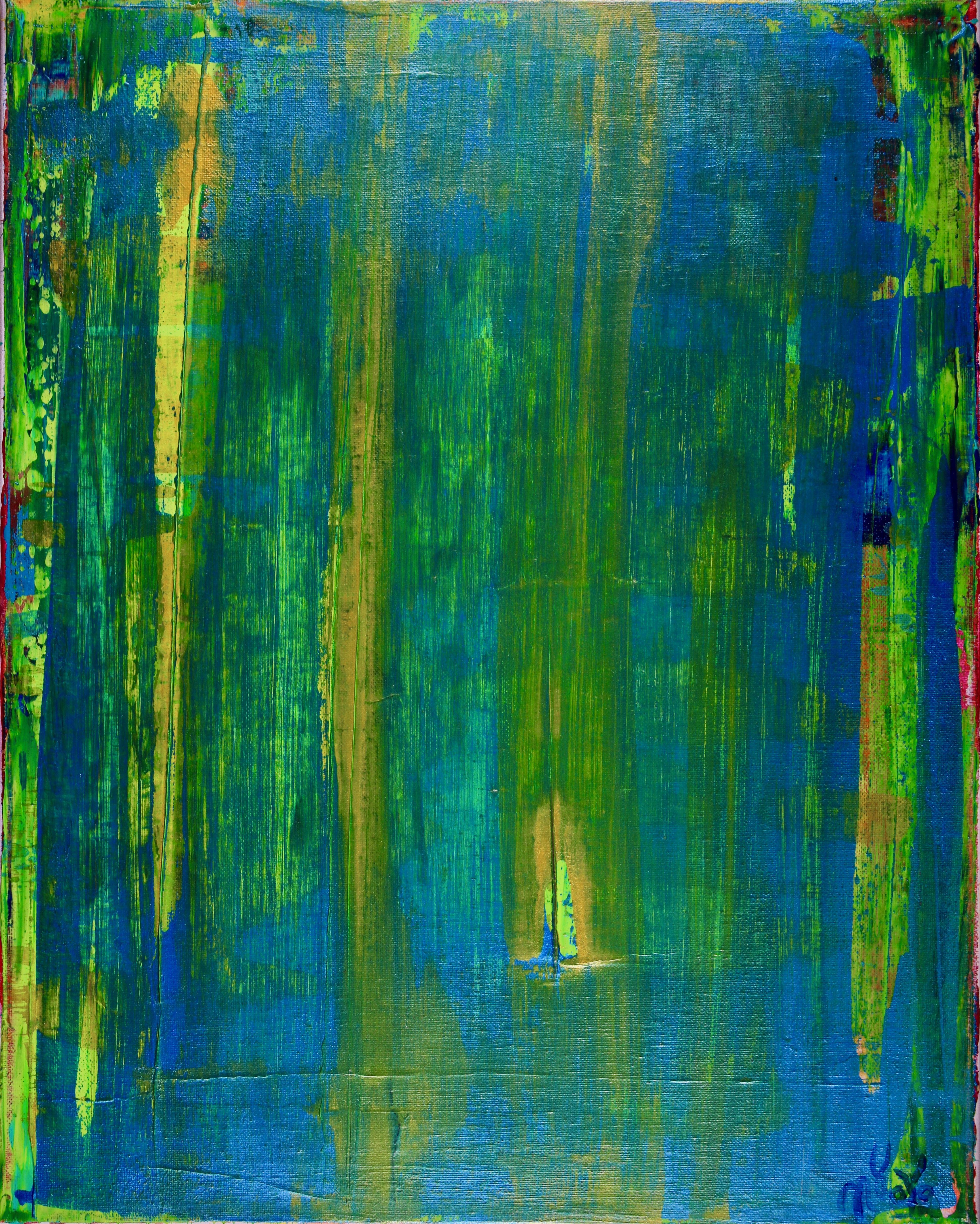 Abstract Painting di Nestor Toro - Oggetto lontano sconosciuto, Pittura, Acrilico su tela