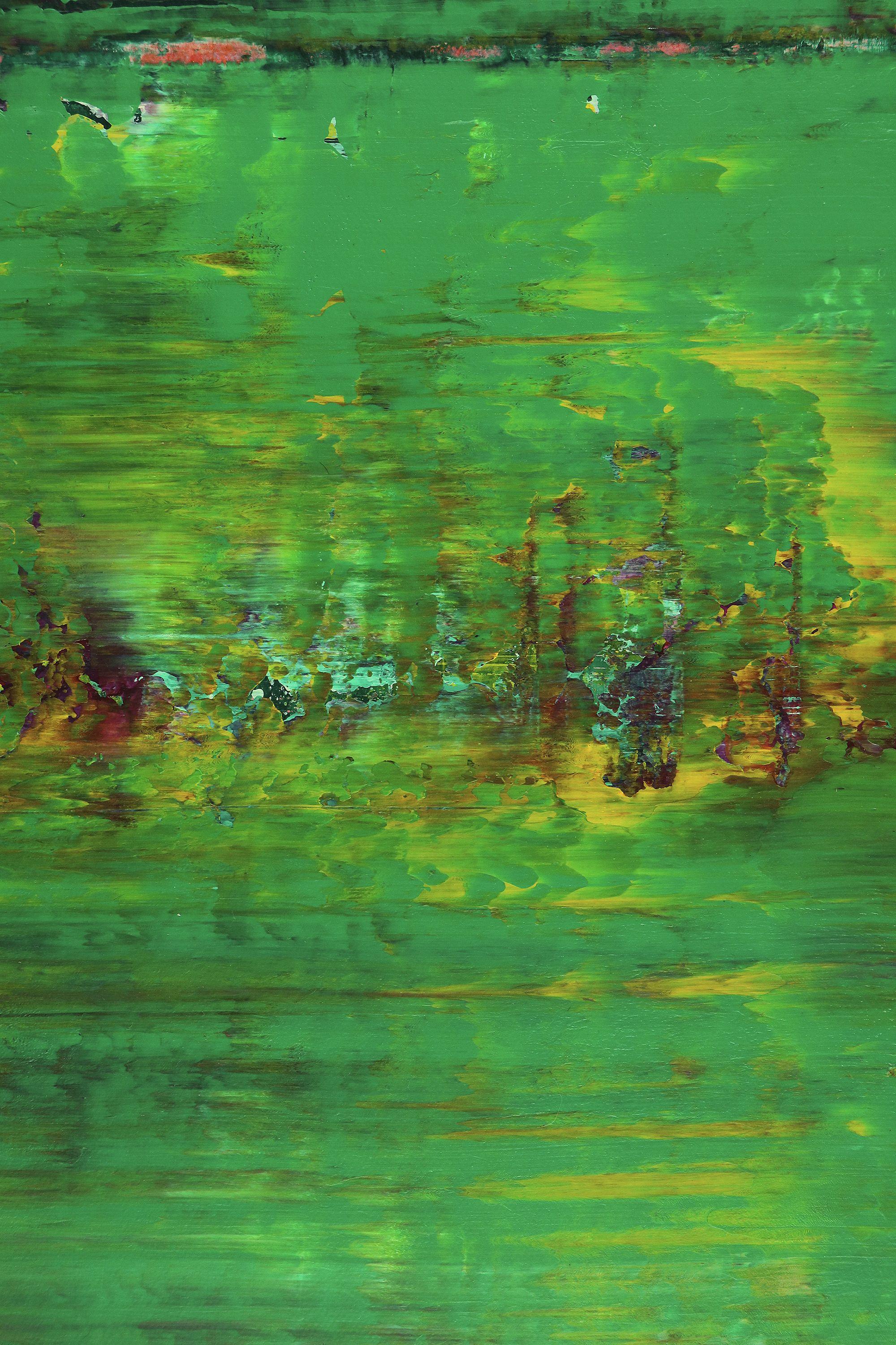 Landschaft in Grün, Gemälde, Acryl auf Leinwand (Abstrakt), Painting, von Nestor Toro