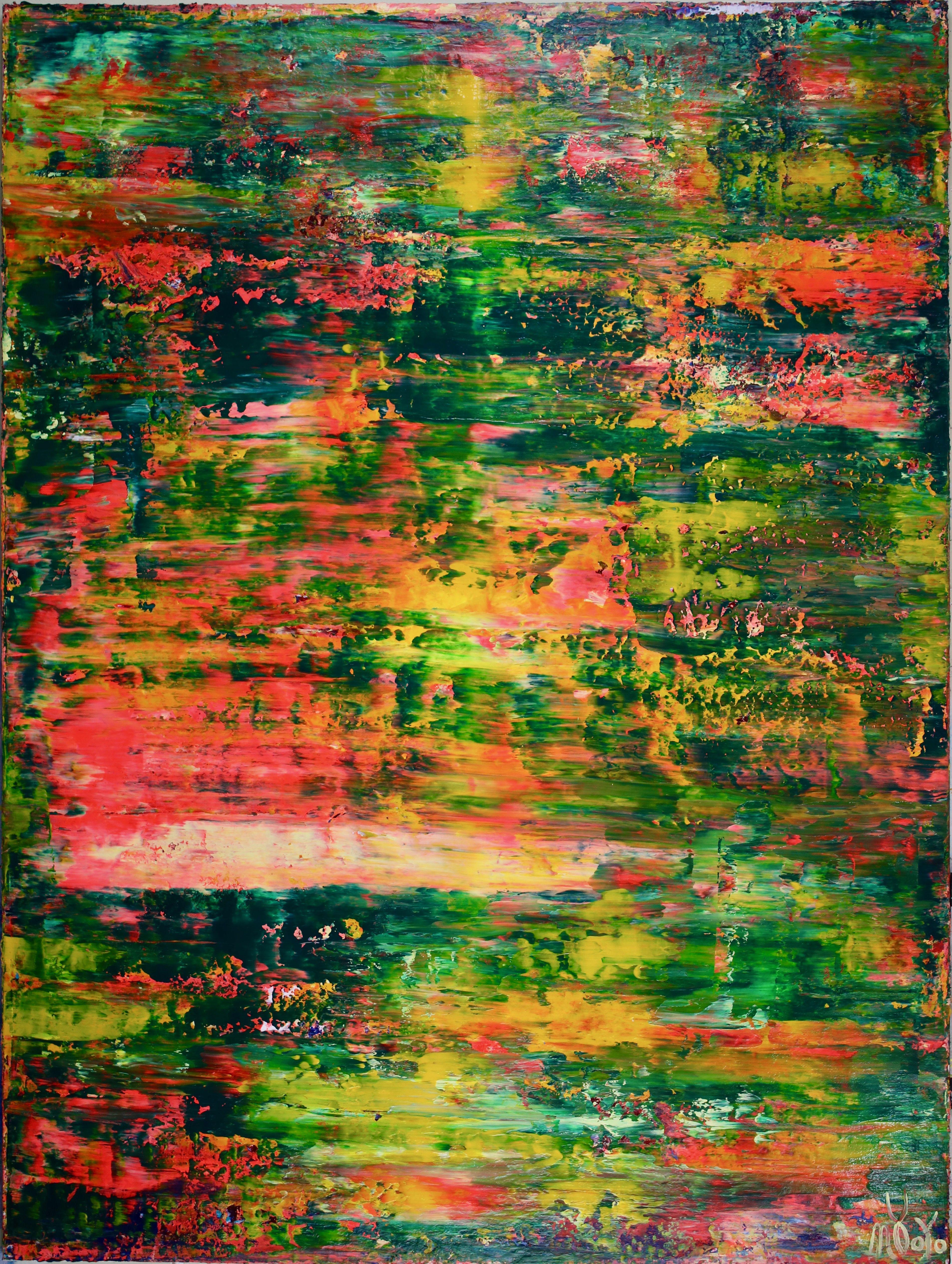 Nestor Toro Abstract Painting - Verdor (Caribbean imagery), Painting, Acrylic on Canvas