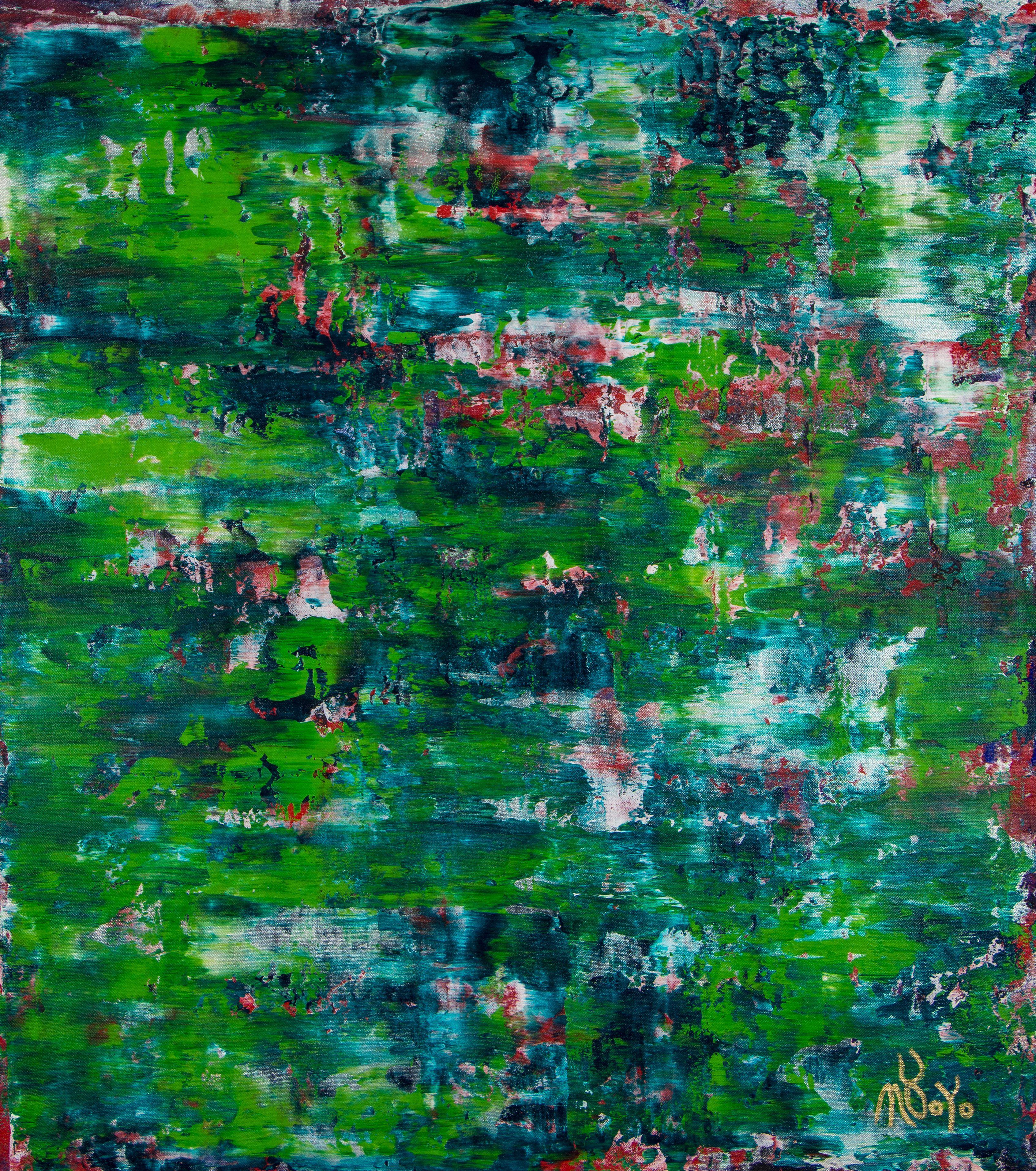 Abstract Painting di Nestor Toro - Verdor infinito 2, Pittura, Acrilico su tela