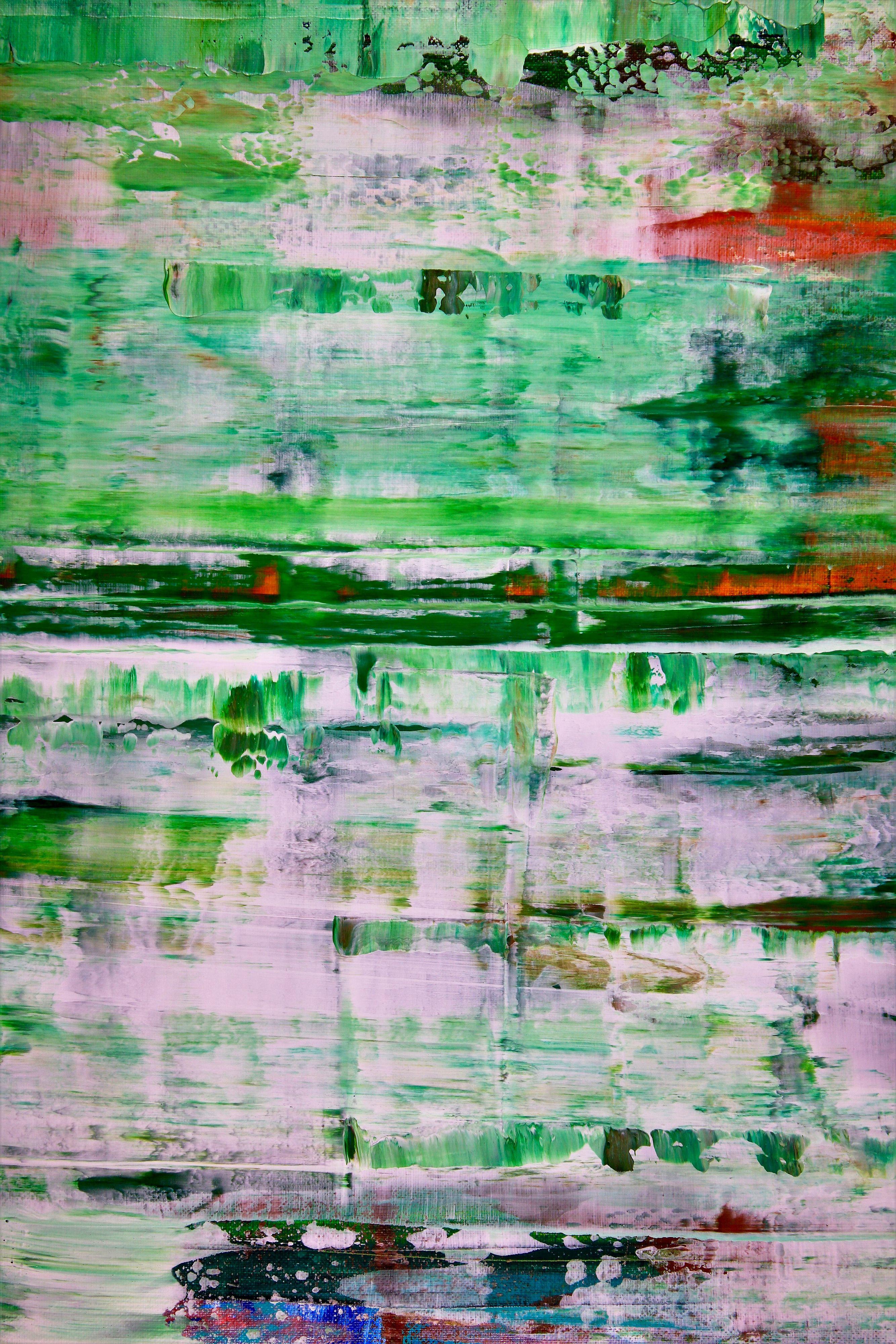 Verdor (Visioni mattutine), Pittura, Acrilico su tela - Painting di Nestor Toro