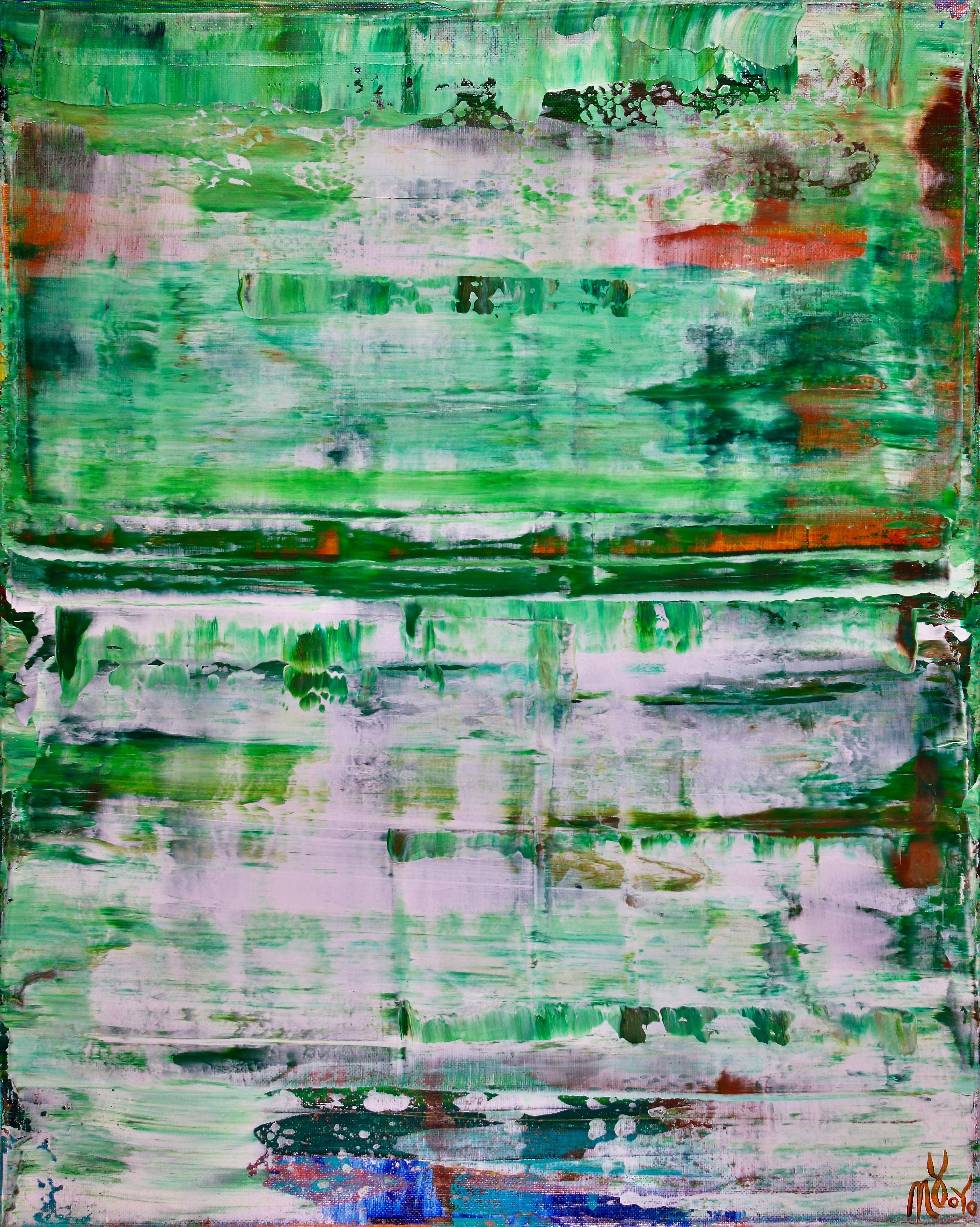 Abstract Painting di Nestor Toro - Verdor (Visioni mattutine), Pittura, Acrilico su tela