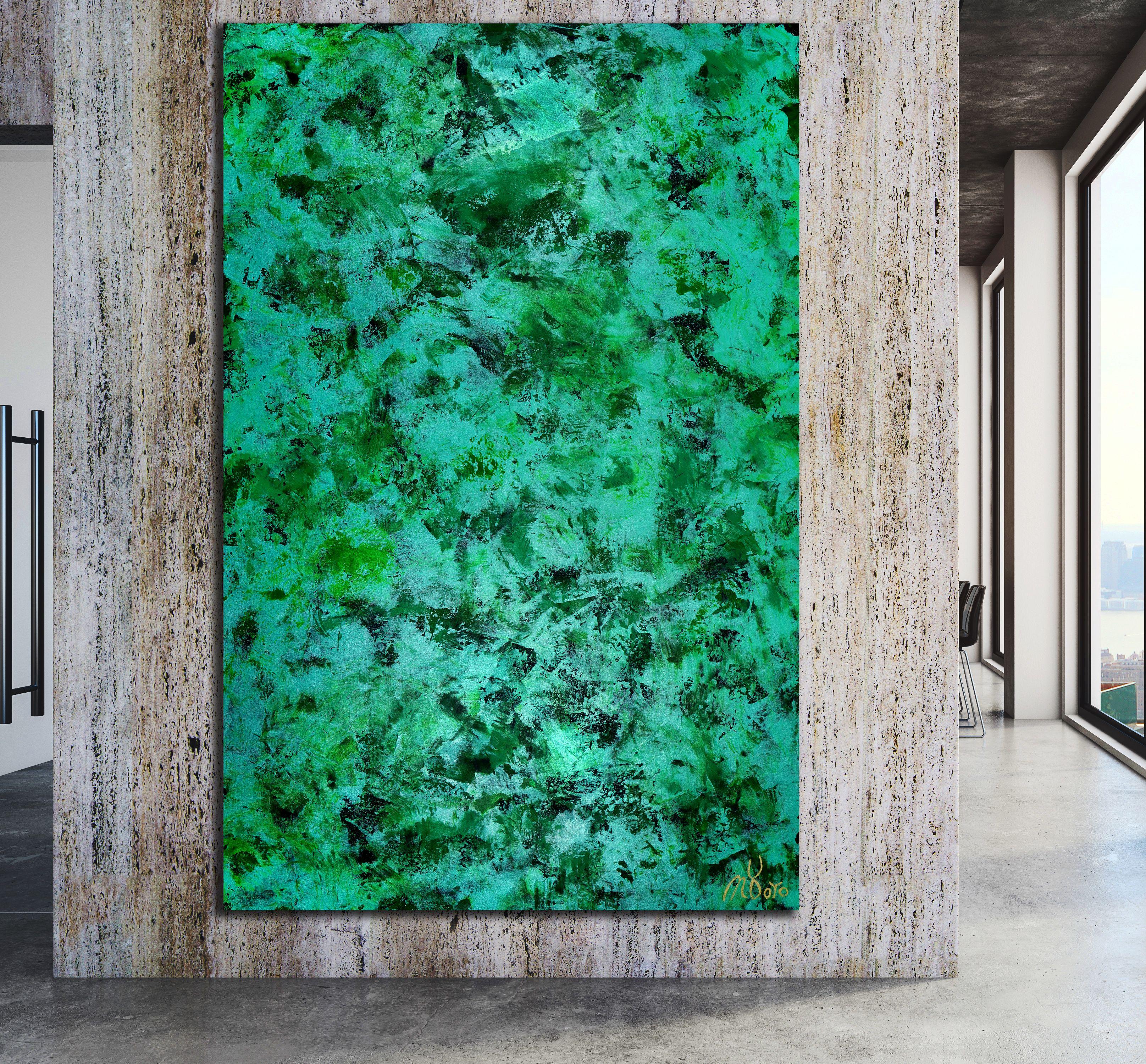 Verdor spectra ( üppiges Grün), Gemälde, Acryl auf Leinwand – Painting von Nestor Toro
