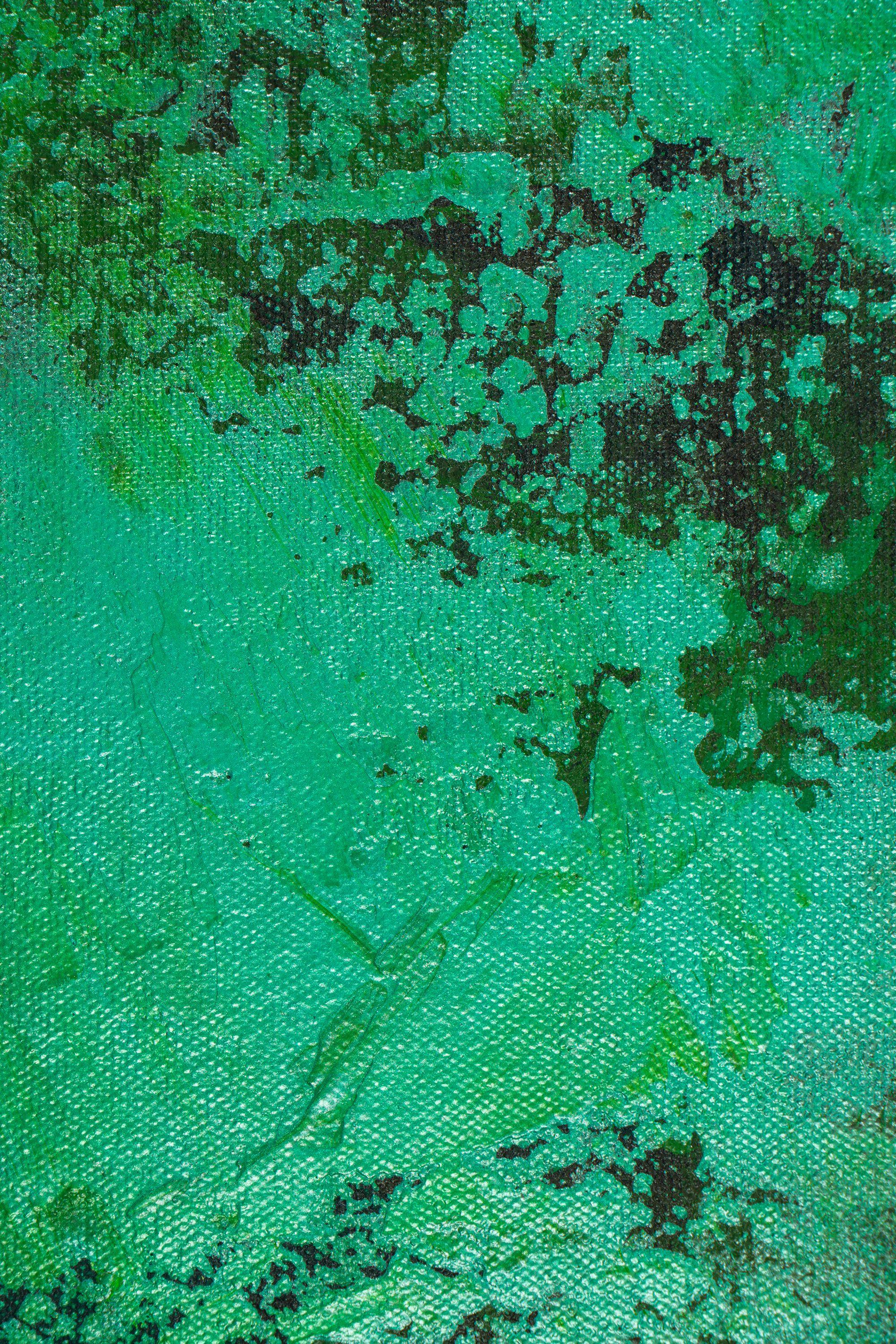 Verdor spectra ( üppiges Grün), Gemälde, Acryl auf Leinwand (Blau), Abstract Painting, von Nestor Toro