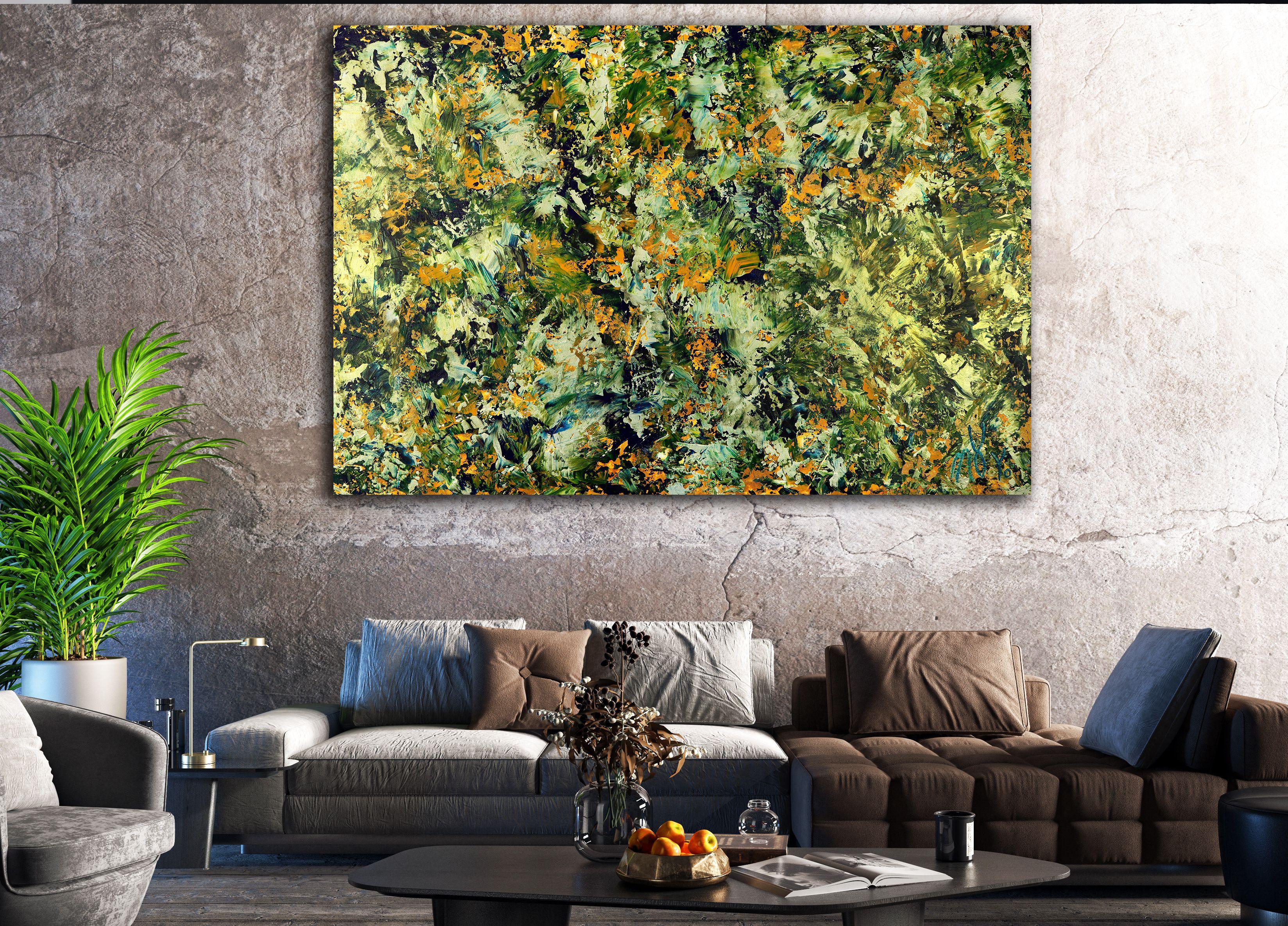 Verdor Spectra (Jardín vertical) 2, Pintura, Acrílico sobre lienzo en venta 1