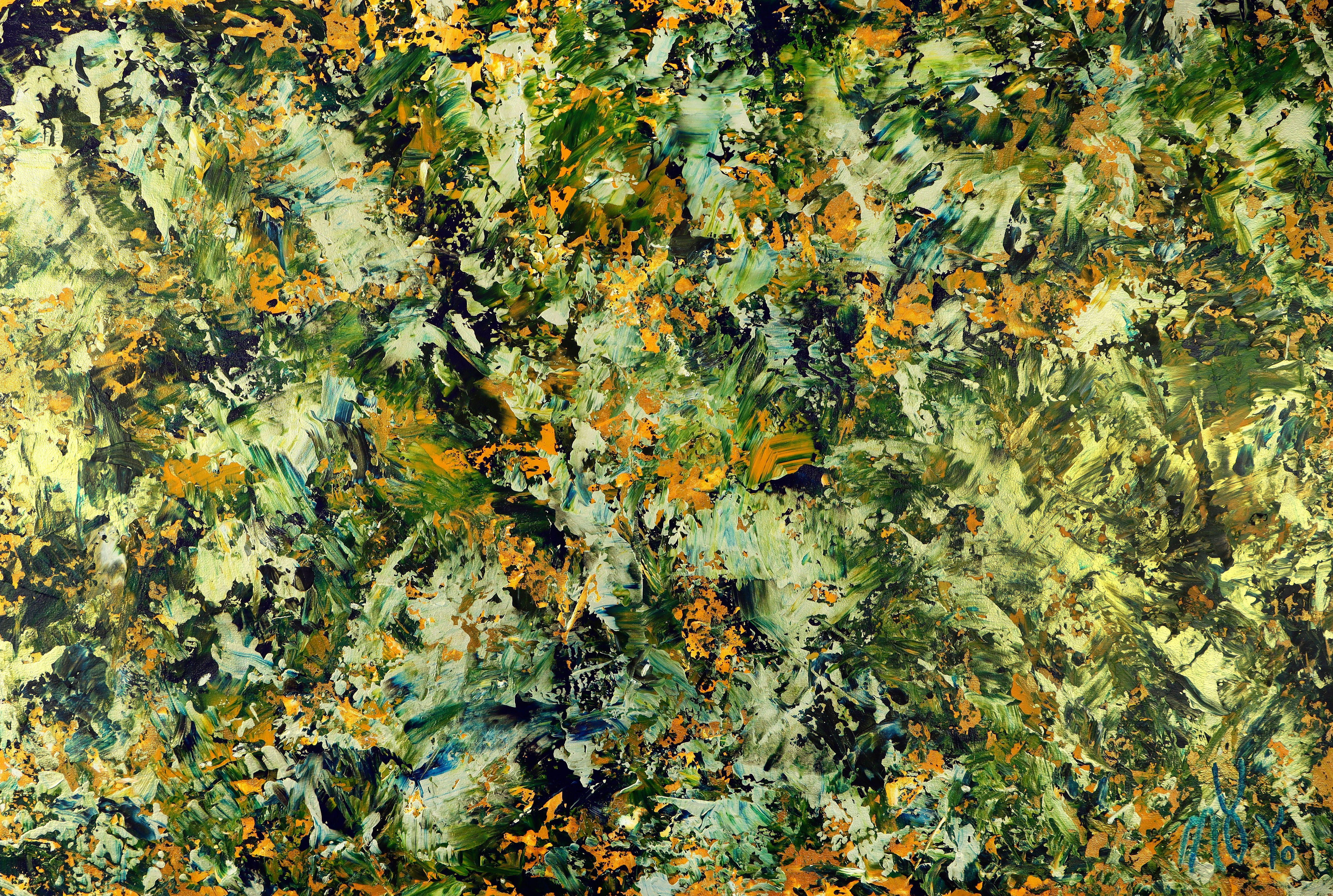 Verdor Spectra (Jardín vertical) 2, Pintura, Acrílico sobre lienzo - Painting de Nestor Toro
