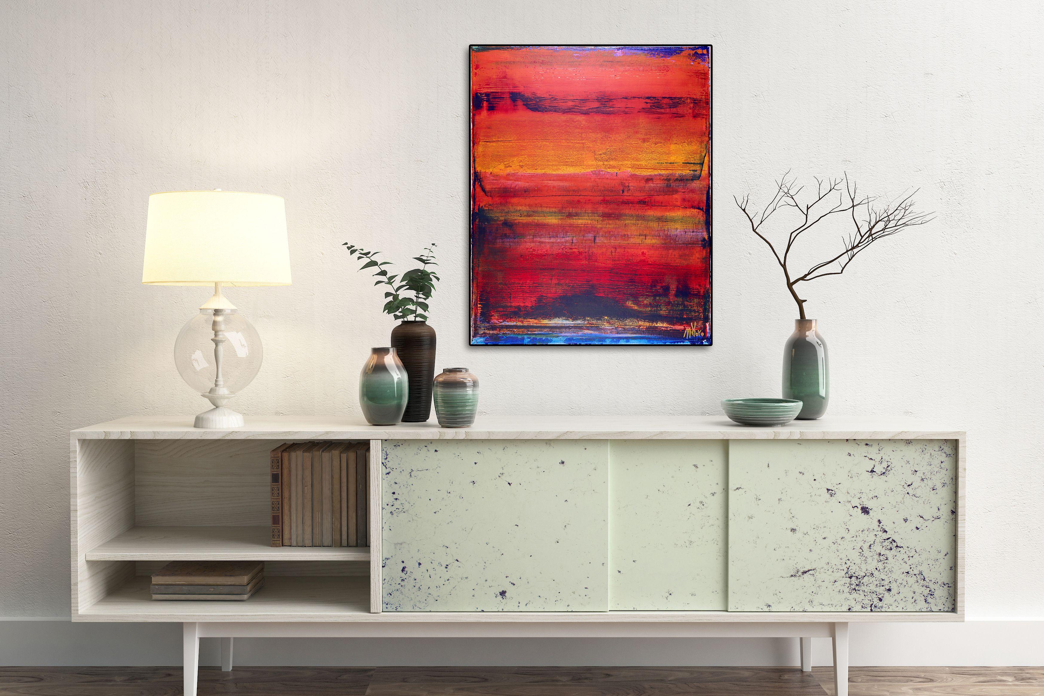 Terreno astratto vulcanico, Pittura, Acrilico su tela - Painting di Nestor Toro