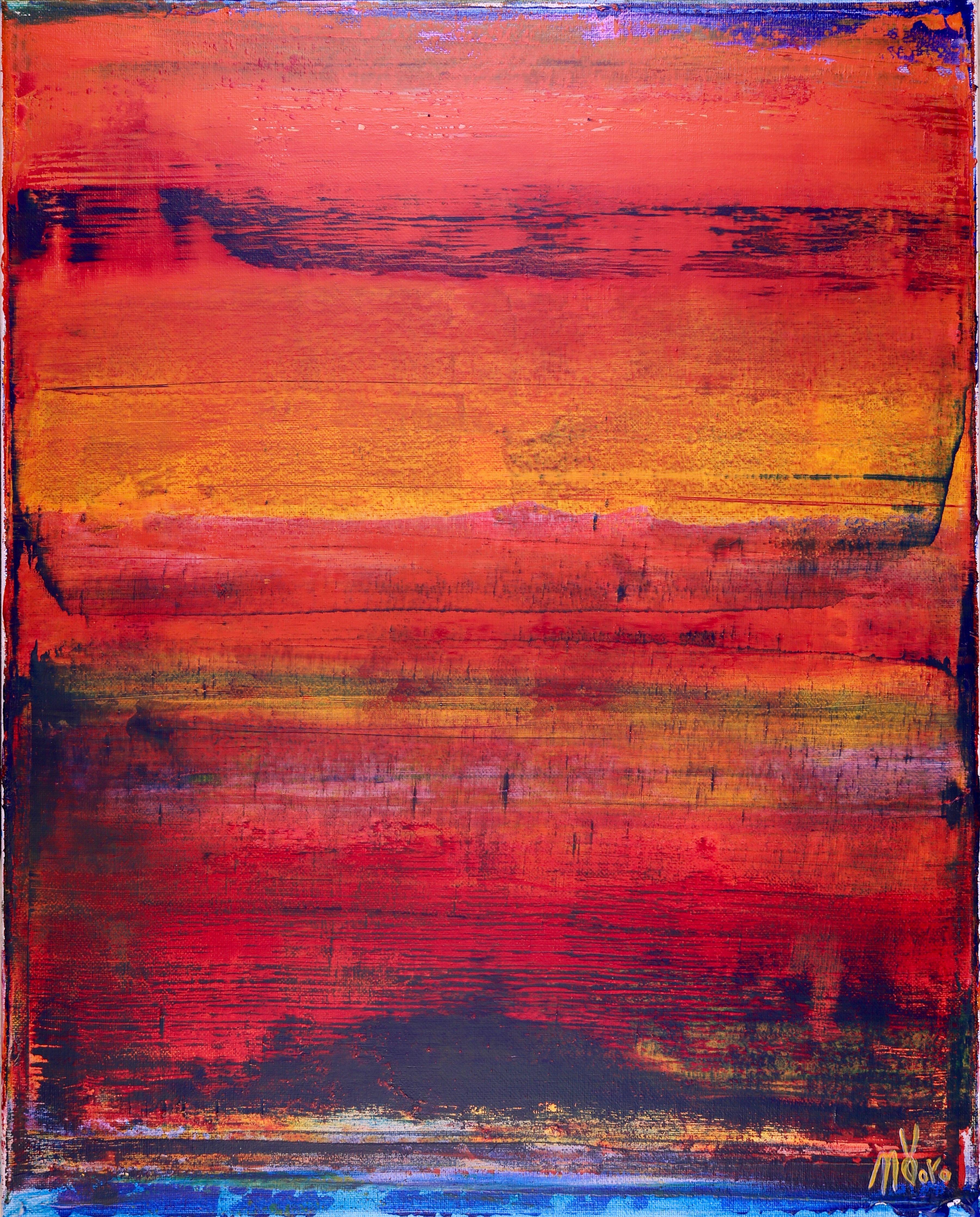 Abstract Painting di Nestor Toro - Terreno astratto vulcanico, Pittura, Acrilico su tela