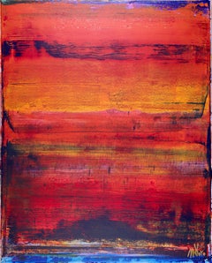Volcanic Abstract Terrain, Painting, Acrylic on Canvas
