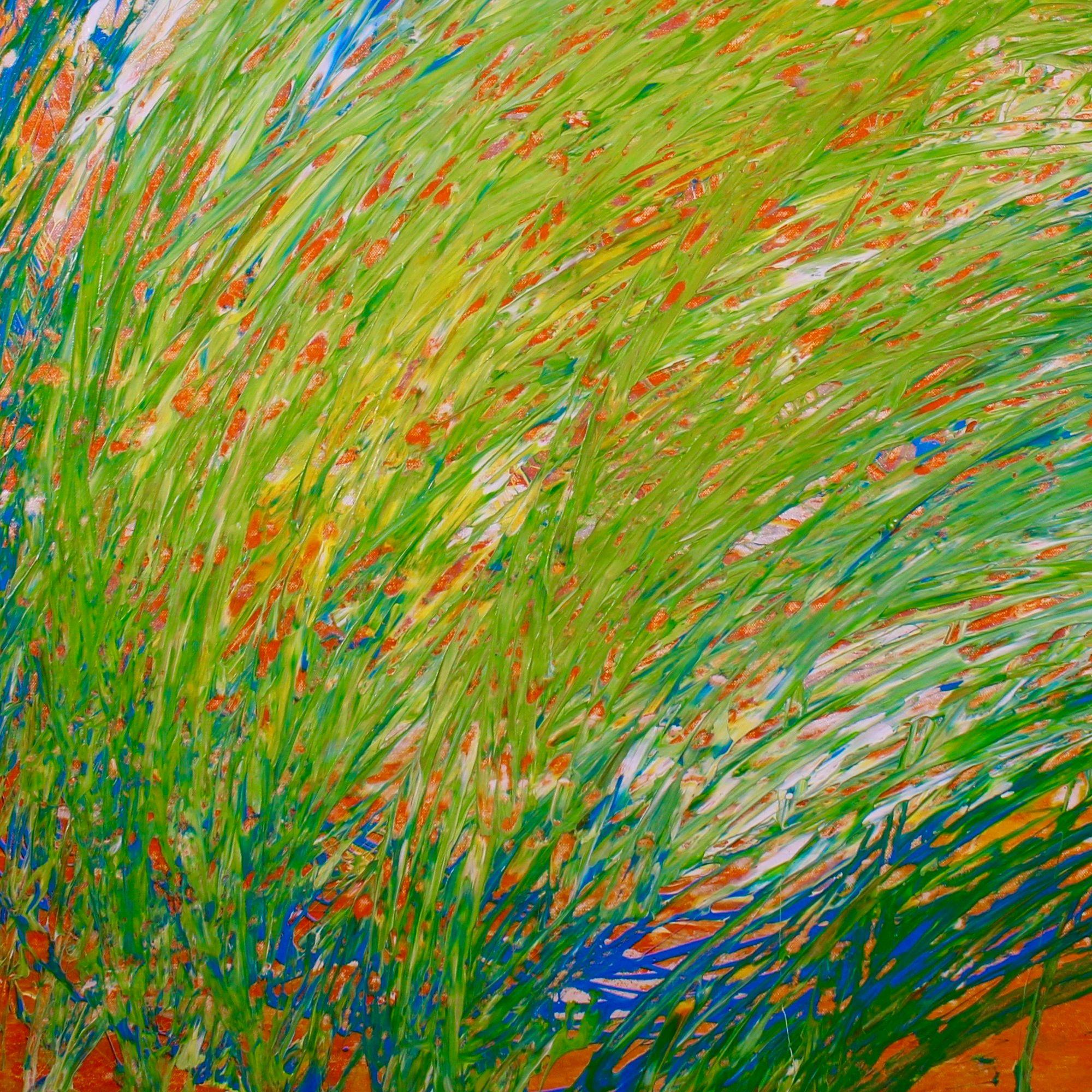 Vortice in Nature, Pittura, Acrilico su tela - Abstract Painting Marrone di Nestor Toro