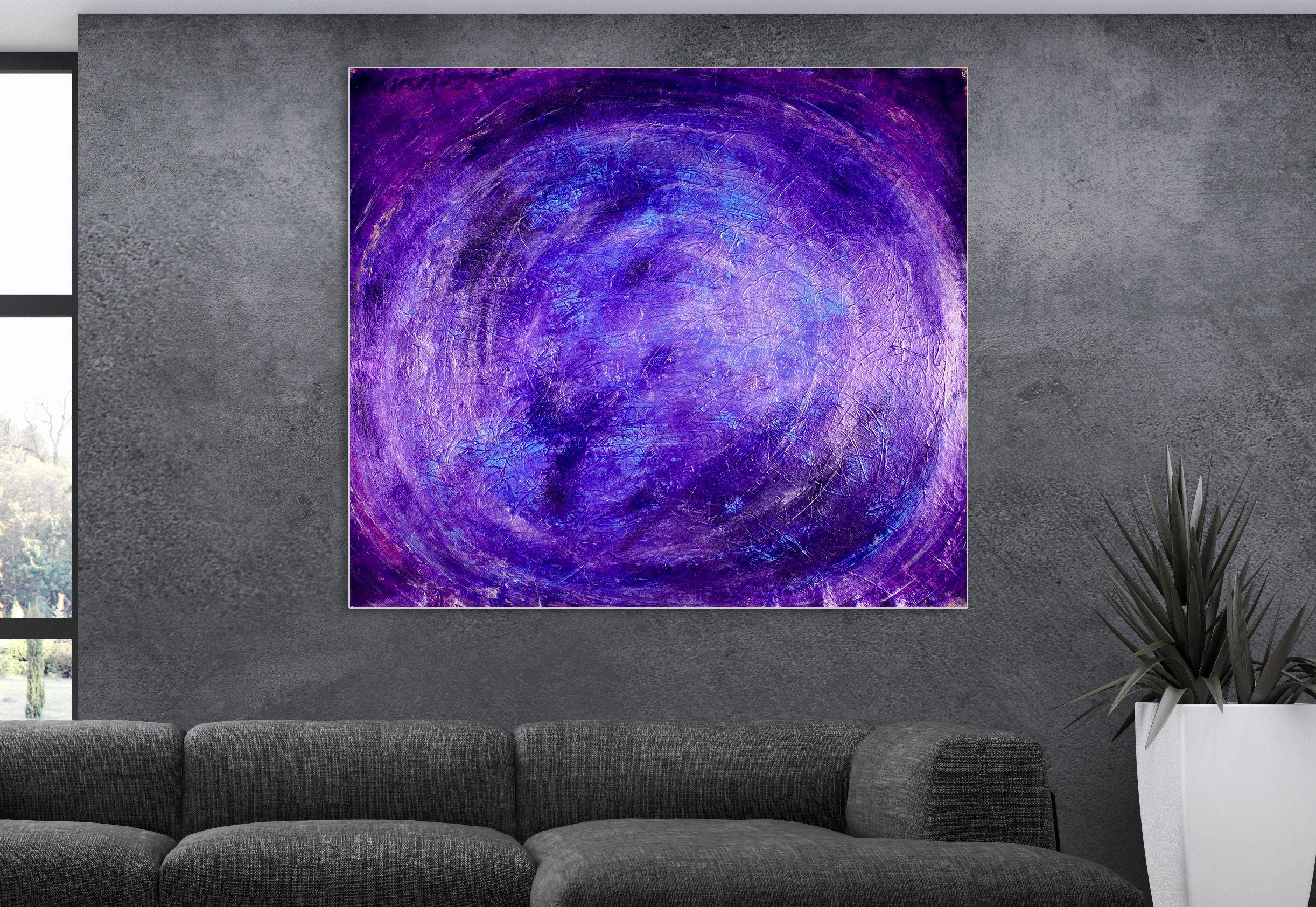Quadro astratto in acrilico con molta energia di movimento, molta luce e rapidi cambiamenti nel contrasto dei colori. Attivo e contemplativo con dettagli intricati. I medium iridescenti utilizzati... tela con triplo fondo e stratificazione pesante