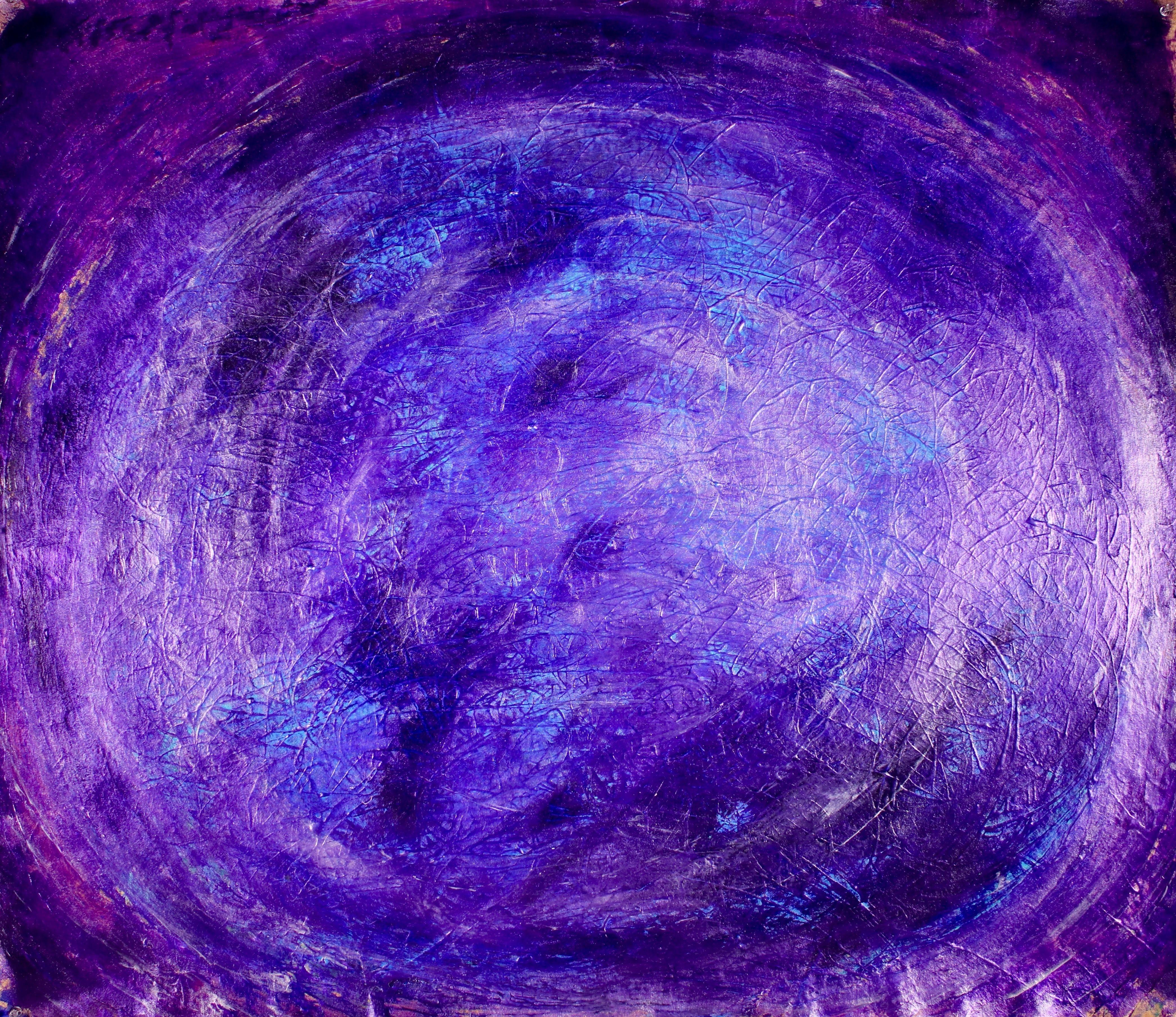 Abstract Painting di Nestor Toro - Vortex in viola, Pittura, Acrilico su tela