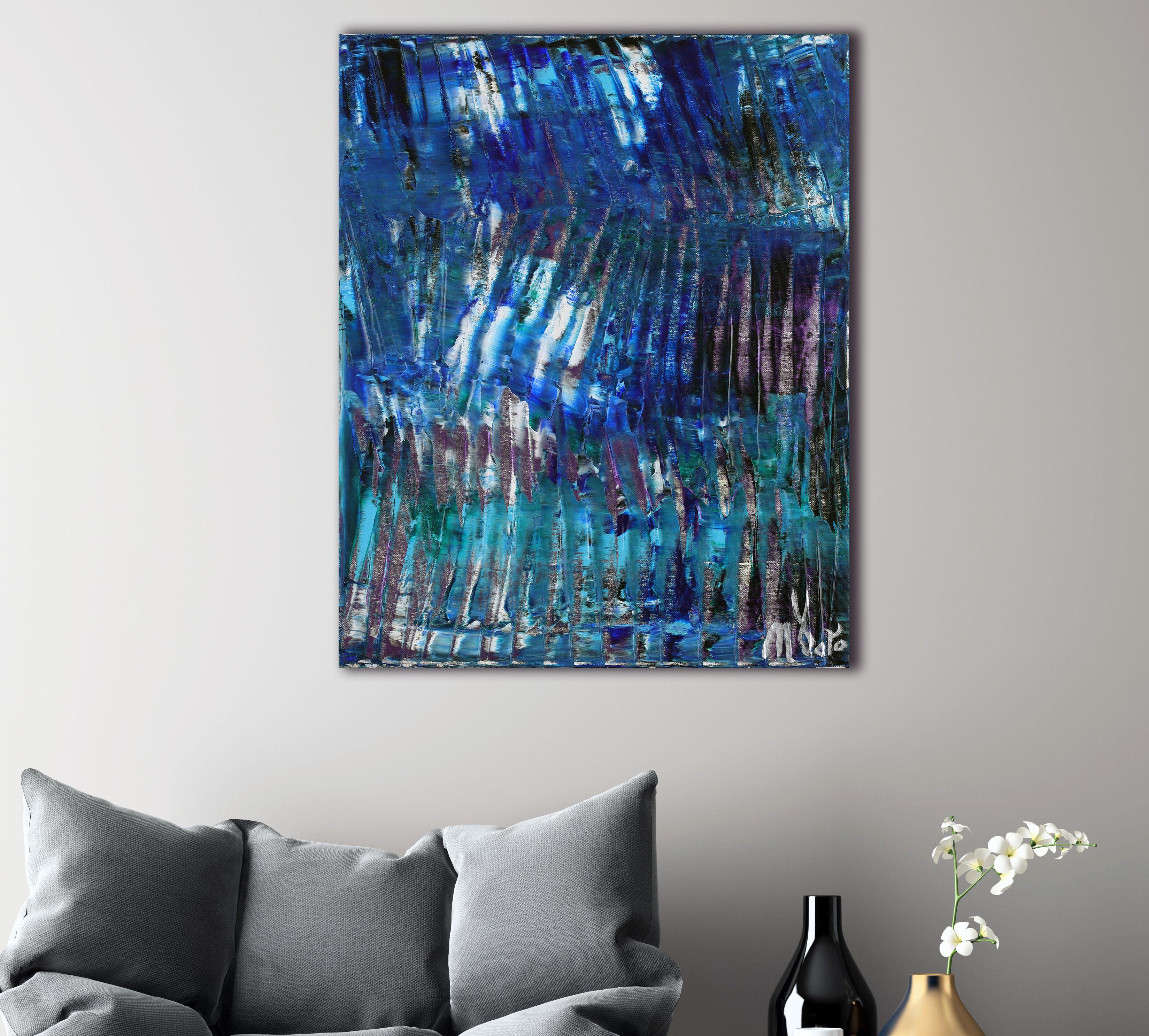 Partículas de agua, Pintura, Acrílico sobre lienzo - Painting de Nestor Toro
