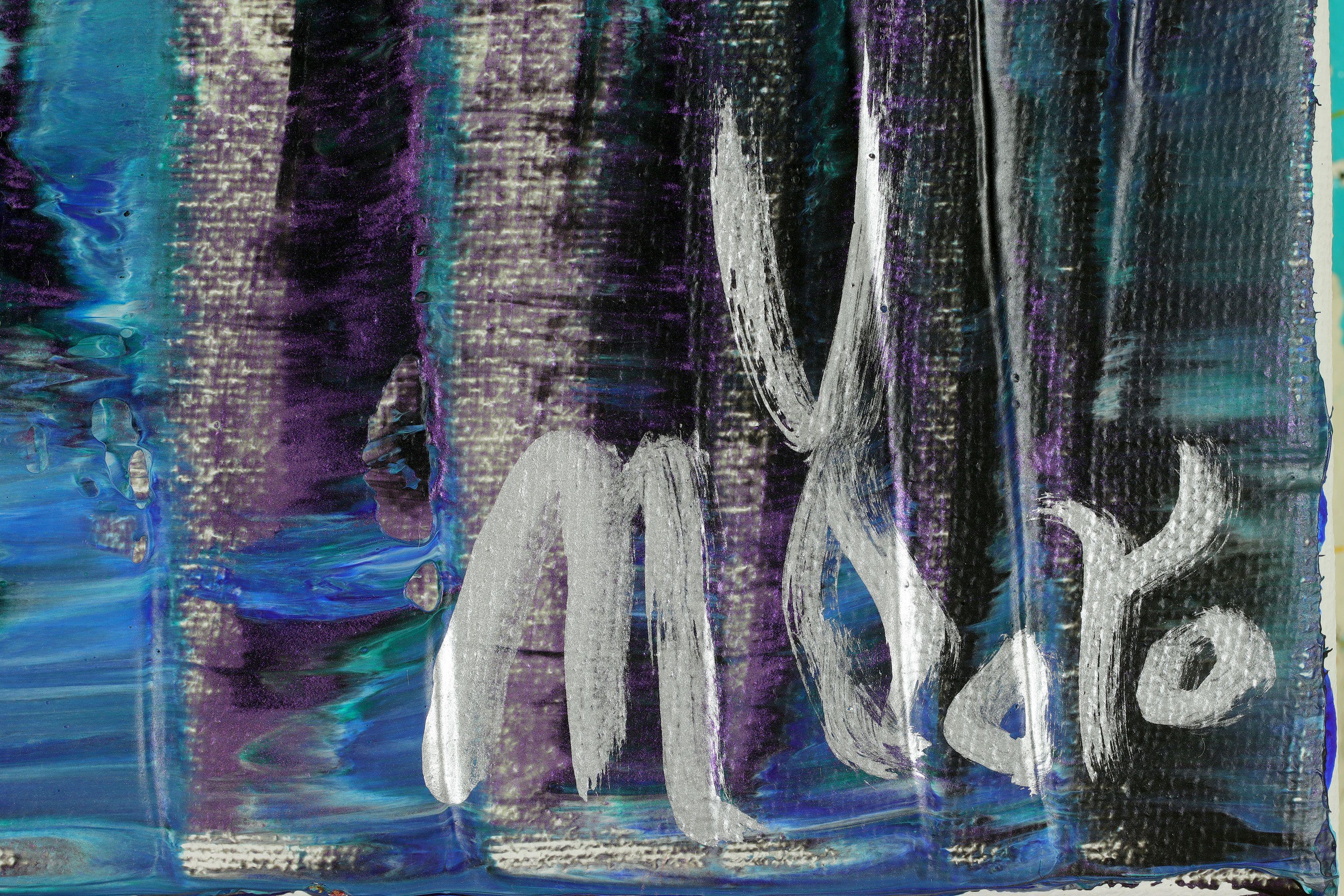 Partículas de agua, Pintura, Acrílico sobre lienzo - Painting Abstracto de Nestor Toro