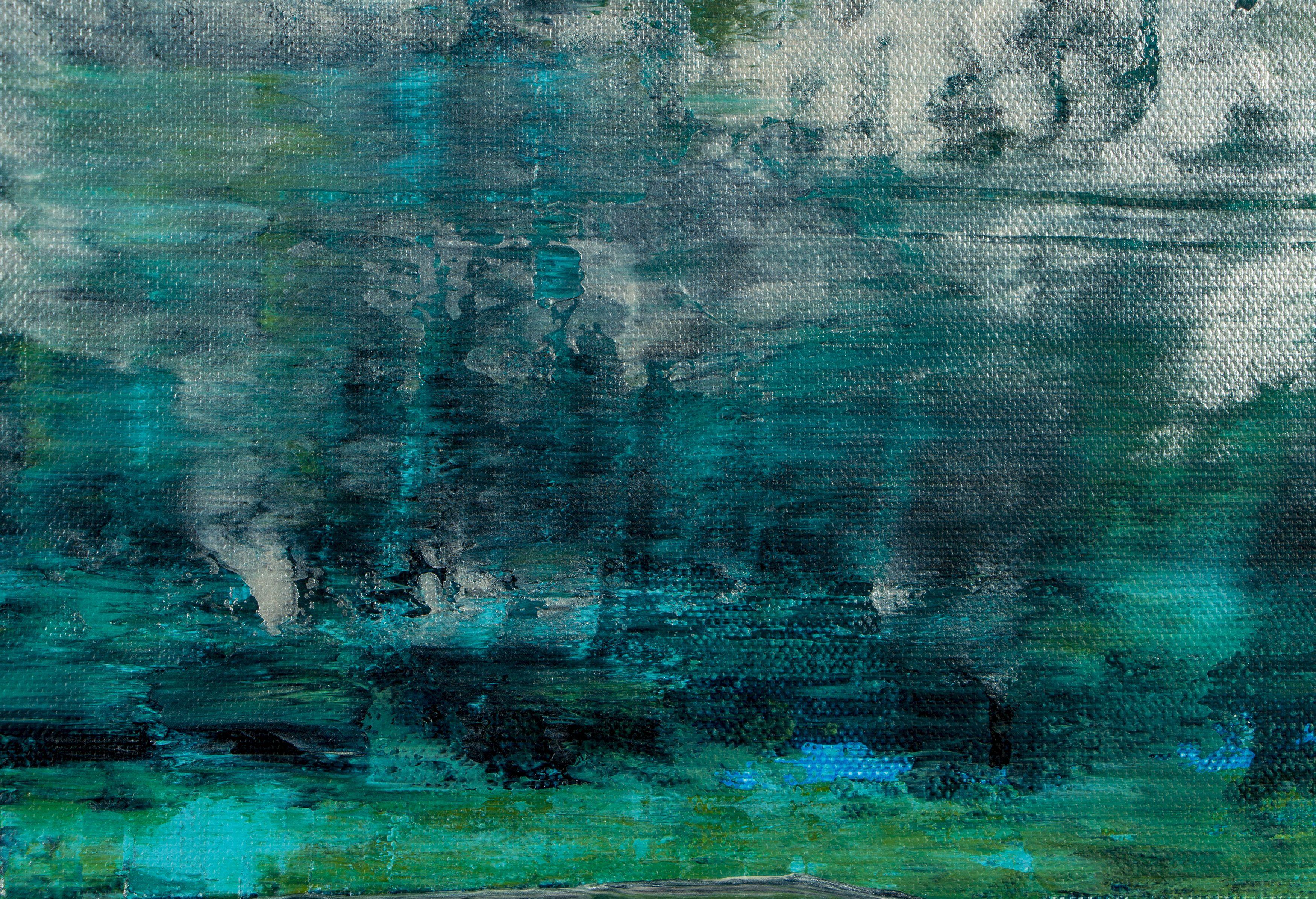Wasserfluss (Nacht Wolken), Gemälde, Acryl auf Leinwand (Abstrakter Expressionismus), Painting, von Nestor Toro