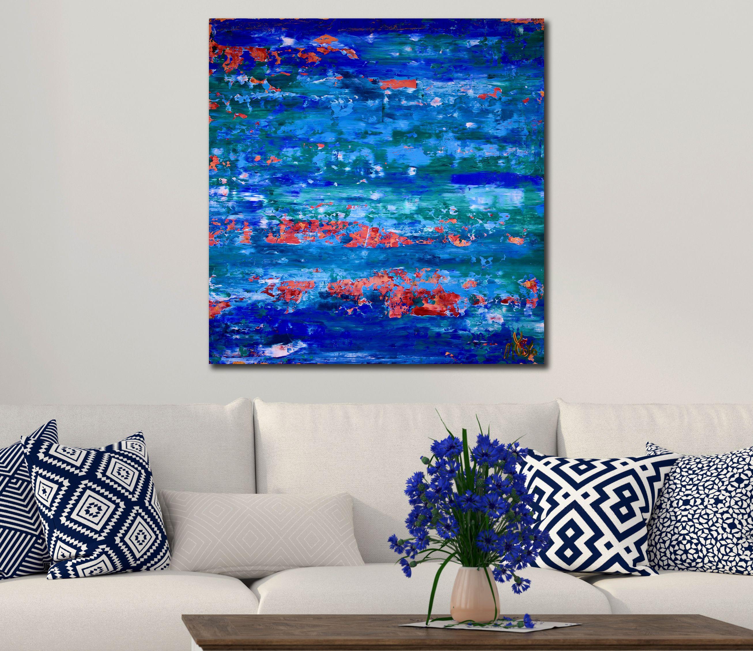 Con luci arancioni, Pittura, Acrilico su tela - Painting Astratto di Nestor Toro