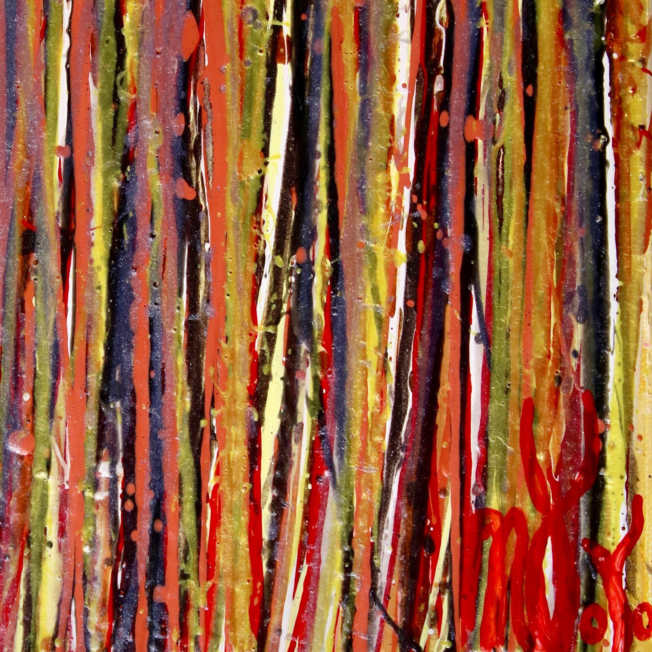 Wooden forest (Petrified spectra), Painting, Acrylic on Canvas - Brown Abstract Painting by Nestor Toro