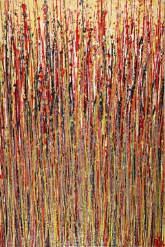 Wooden forest (Petrified spectra), Painting, Acrylic on Canvas