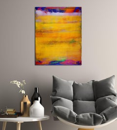 Fusion jaune, peinture, acrylique sur toile