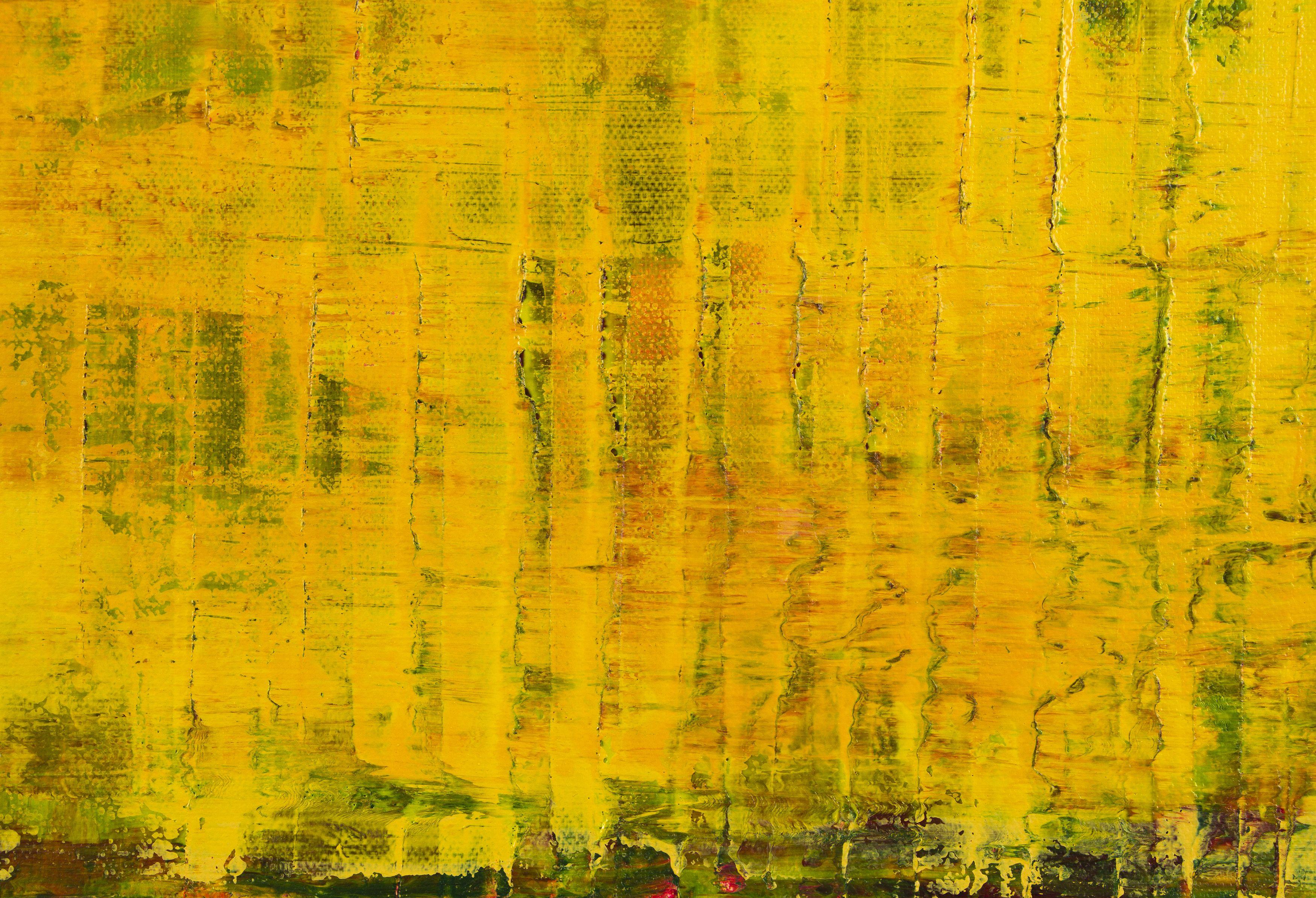 Yellow reunion (Lost lights), Painting, Acrylic on Canvas For Sale 1
