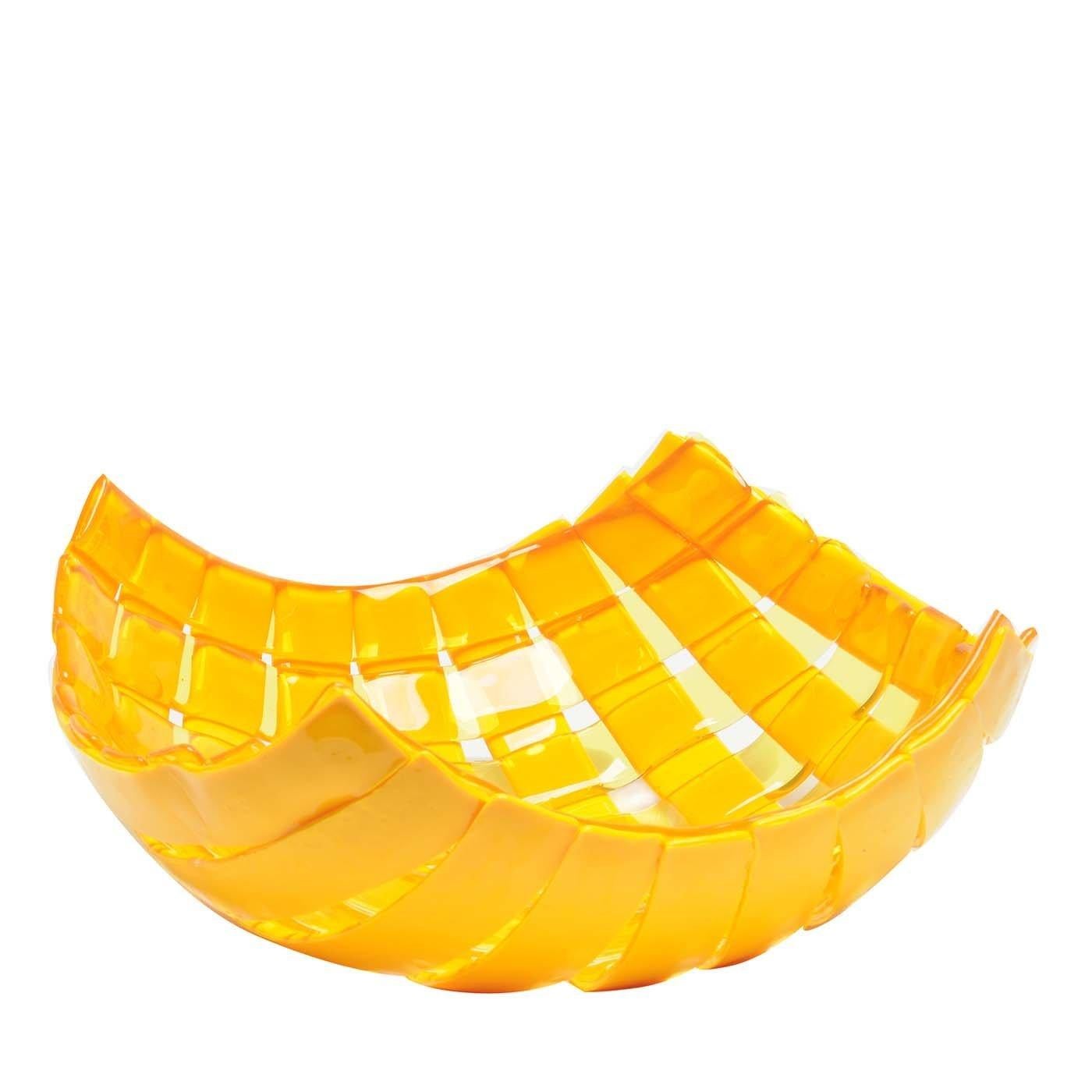 Netzkorb Gelb Medium Tafelaufsatz von Enzo Mari im Angebot 1