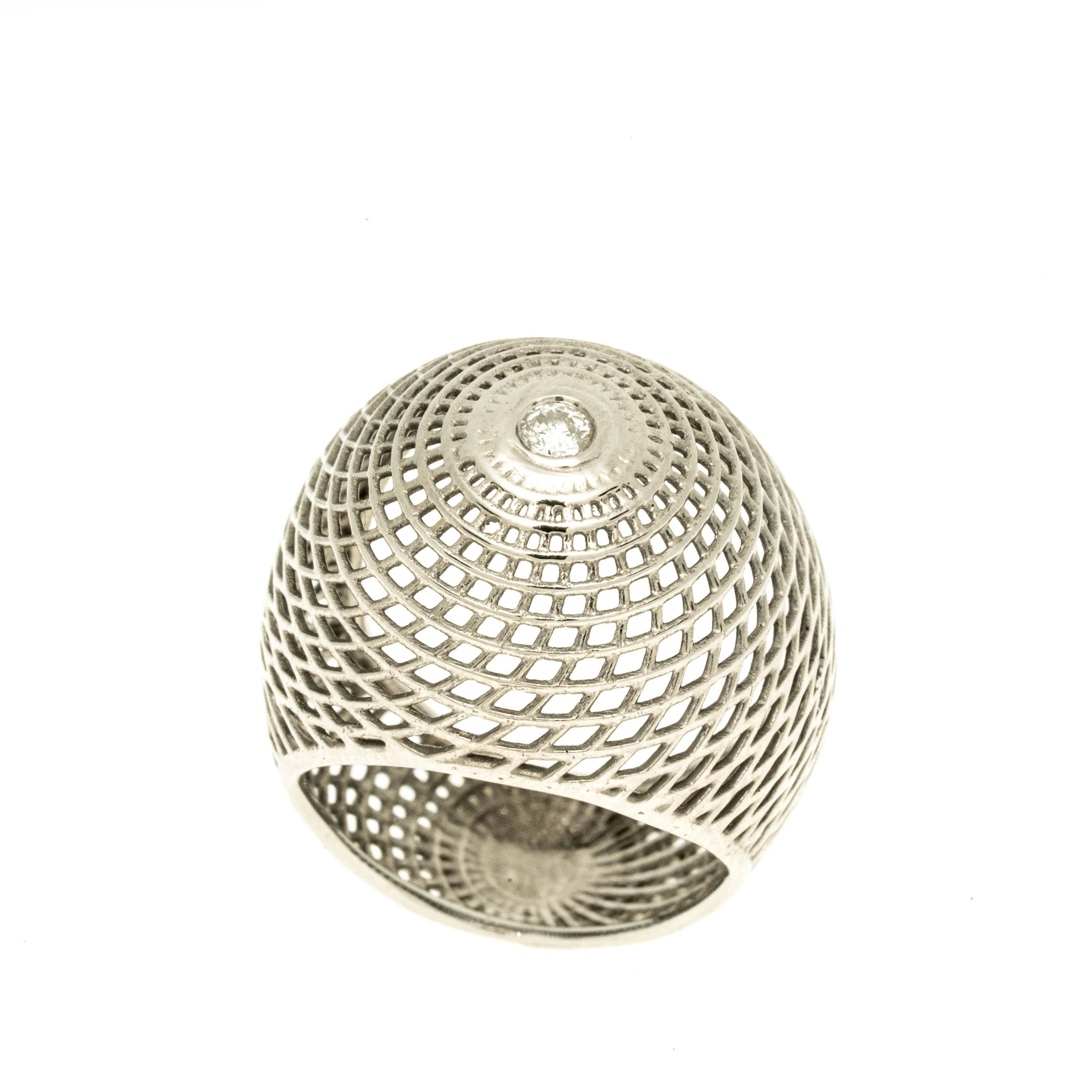 
READY TO SHIP

Diamond Ring  18k White Gold  Cocktail Ring  White Gold Dome Ring Women's Statement Ring  Unique contemporary ring

This ring is a magnificent combination of tradition and modernity. It designed as a net ring in classic Bombe