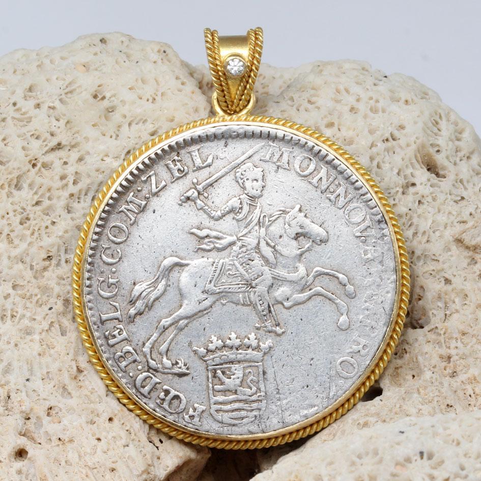 An authentic large silver 