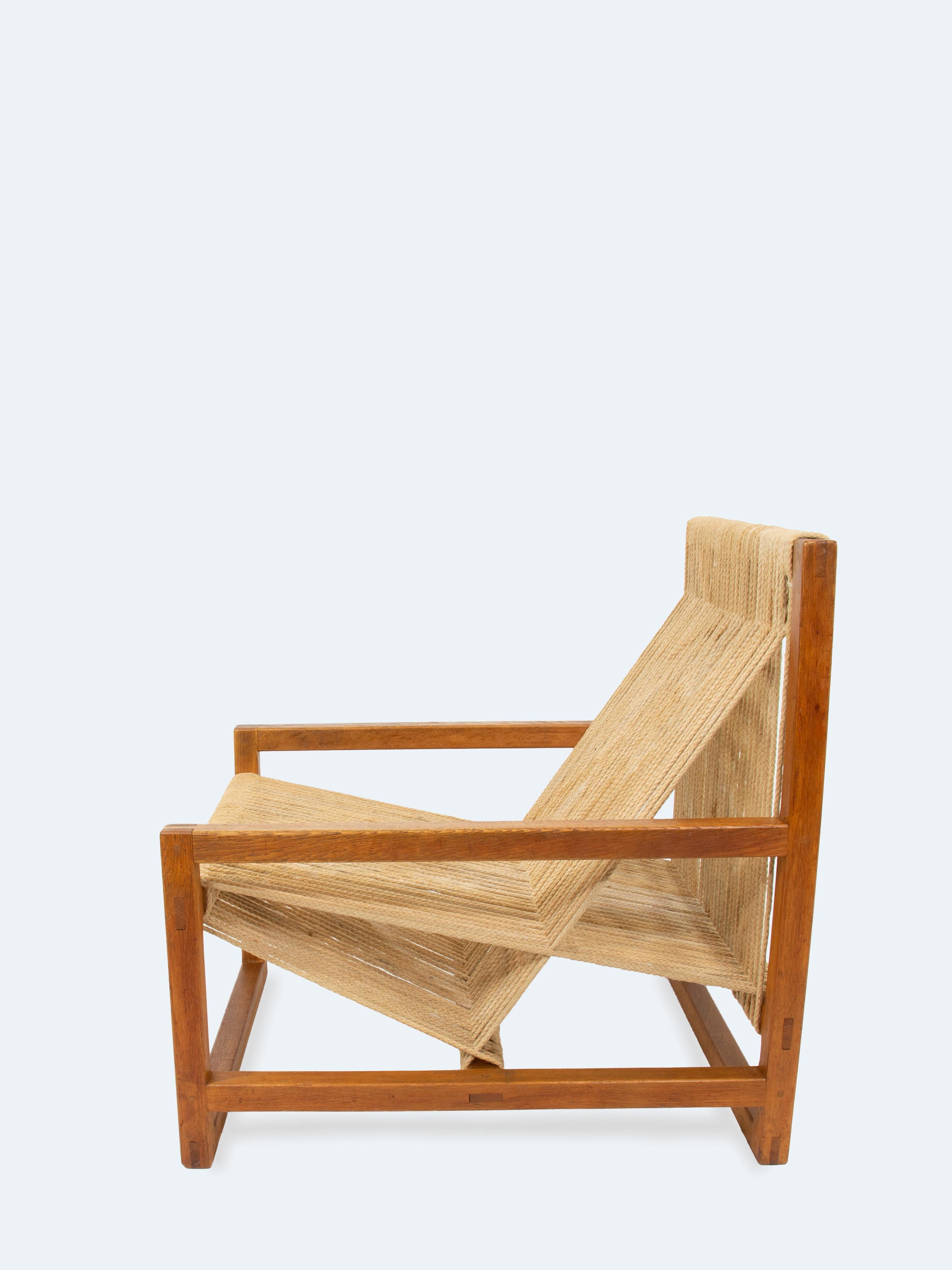 Woodwork Netherlands Lounge Chair, 1930s For Sale
