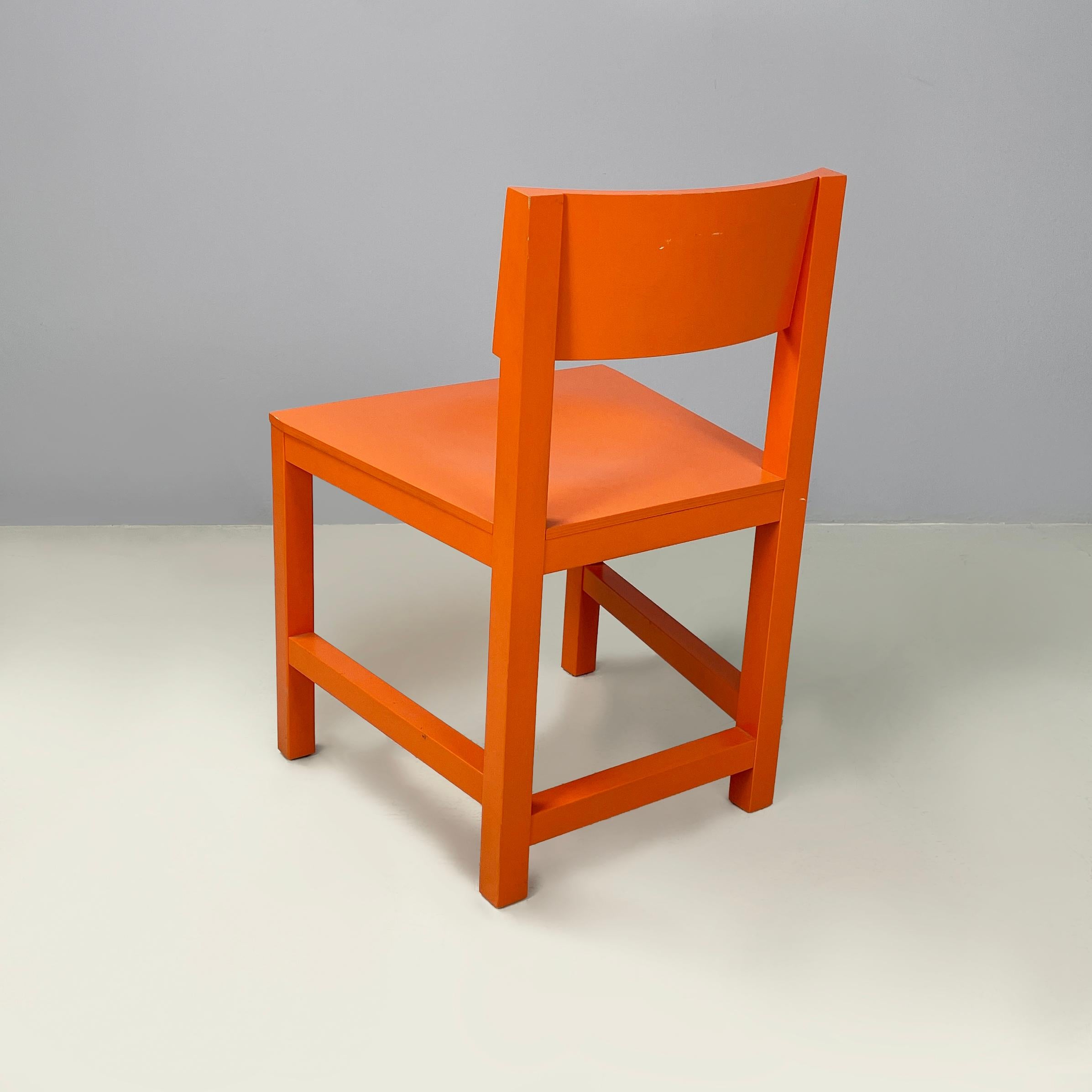 Dutch Netherlands modern Orange lacquered wooden chairs by Moooi, 2000s For Sale