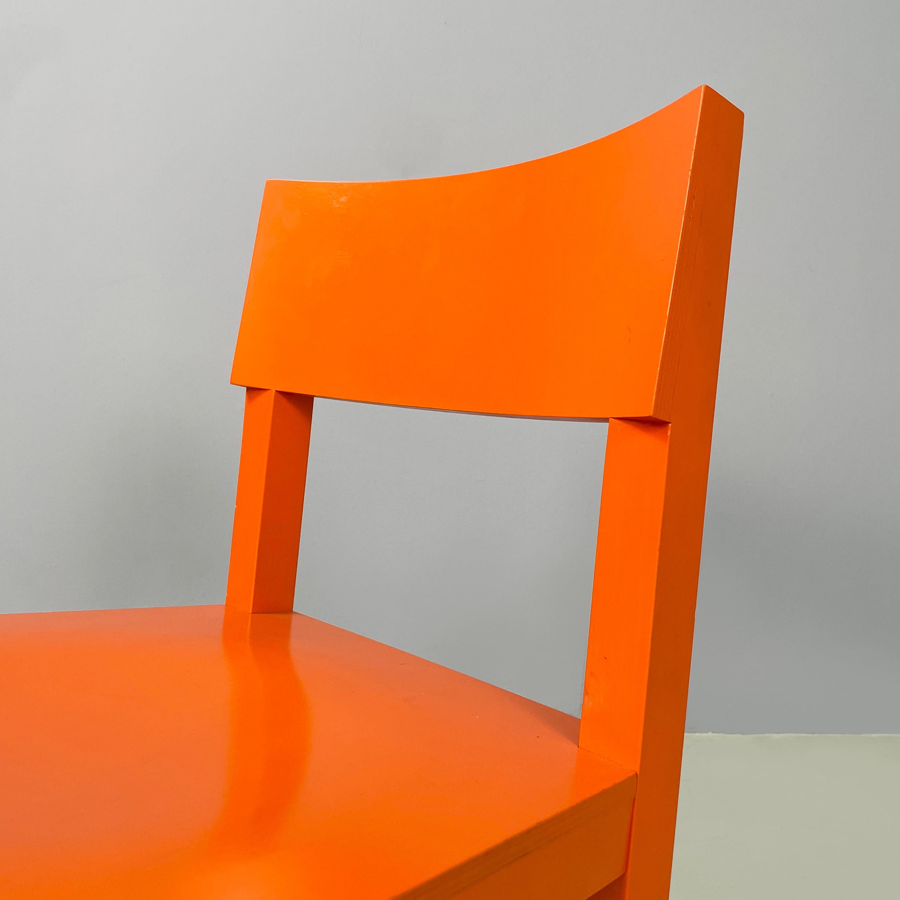 Netherlands modern Orange lacquered wooden chairs by Moooi, 2000s For Sale 1