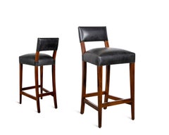 Neto Modern Stool from Costantini in Rosewood Frame and Argentine Leather 