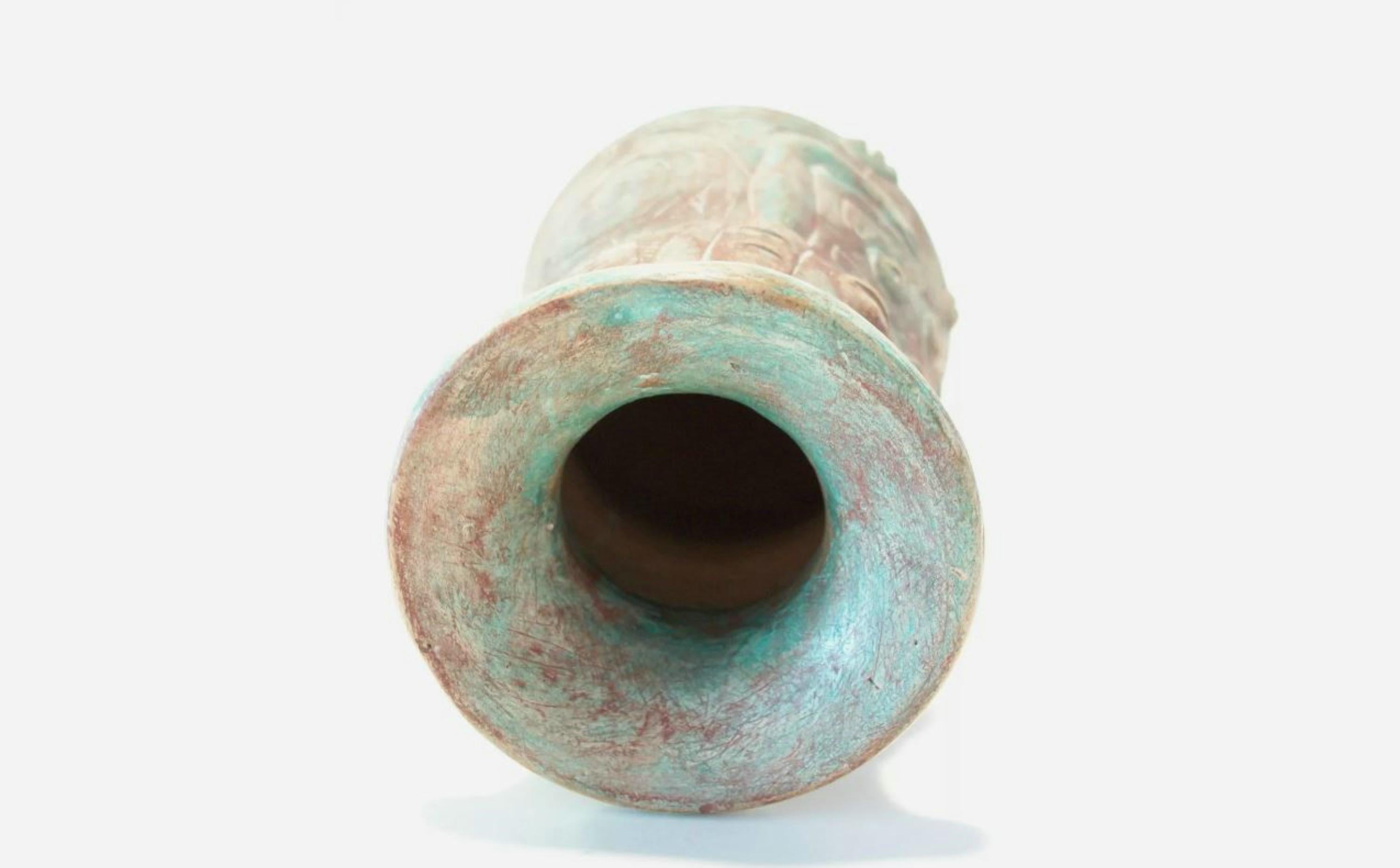 XX secolo NETO PARA - Vaso d'epoca in ceramica smaltata e incisa - Brasile - Circa 1970 in vendita