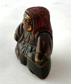 Netsuke of an Oni, a Demon in Japanese Folklore, Wood, Early 20th Century