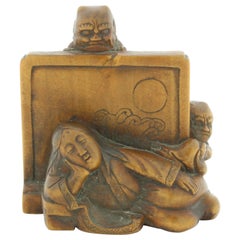 Netsuke, Wood, Accessory, Fashion, 19th Century, Antique, Woodcraft, Artisan