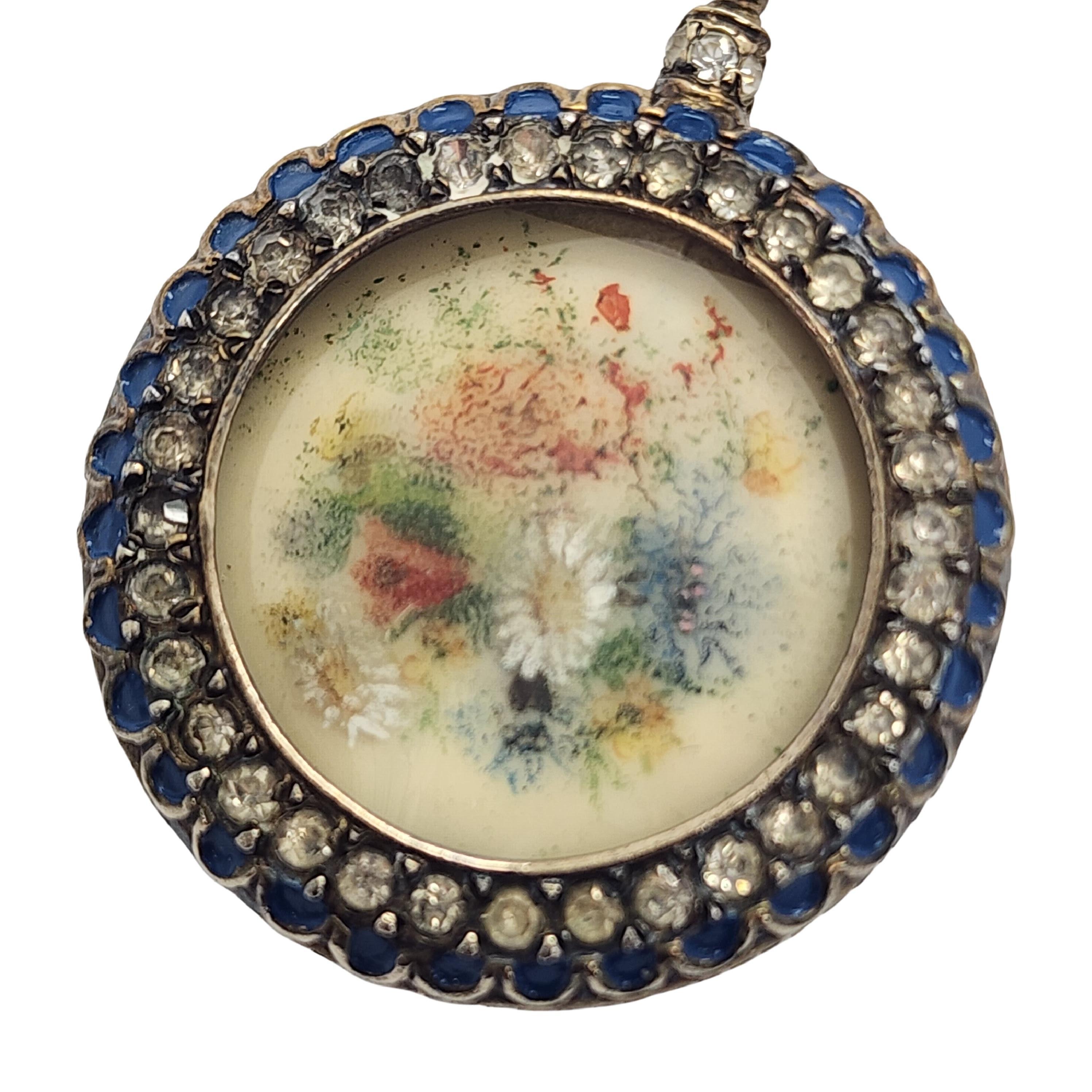 Nettie Rosenstein Or Vermeil Sterling Silver Flower Watch Fob Pin/Brooch 16080 en vente 1