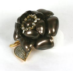 Nettie Rosenstein Gripoix Flower Brooch