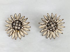 Nettie Rosenstein Retro Sunflower Ear Clips